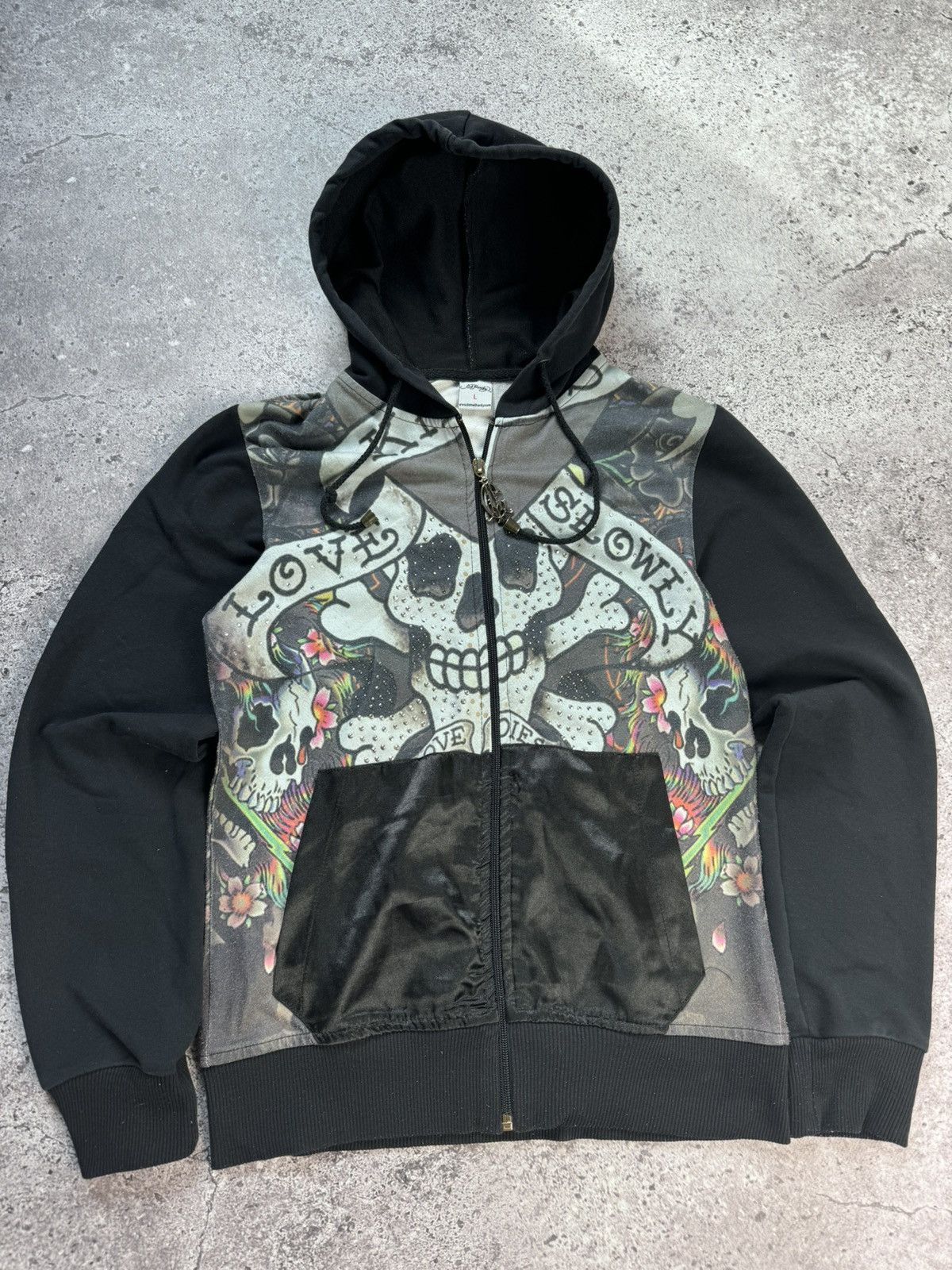 Christian Audigier × Ed Hardy × Vintage Ed Hardy by Christian Audigier Hoodie Vintage Y2K Size L / US 10 / IT 46 - 2 Thumbnail