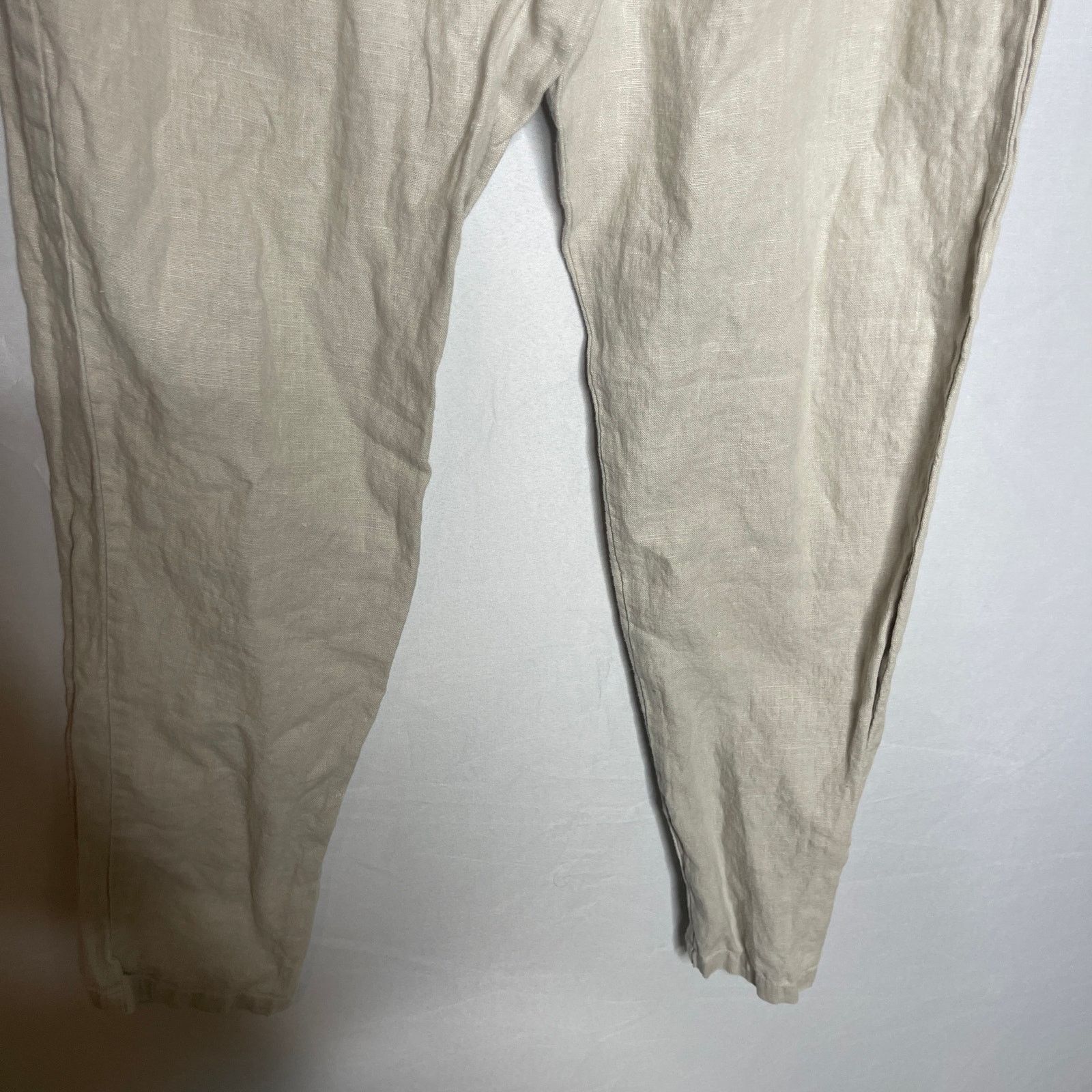 Alex Crane Alex Crane light beige 100% linen straight leg pants 30x28 Size US 30 / EU 46 - 5 Thumbnail