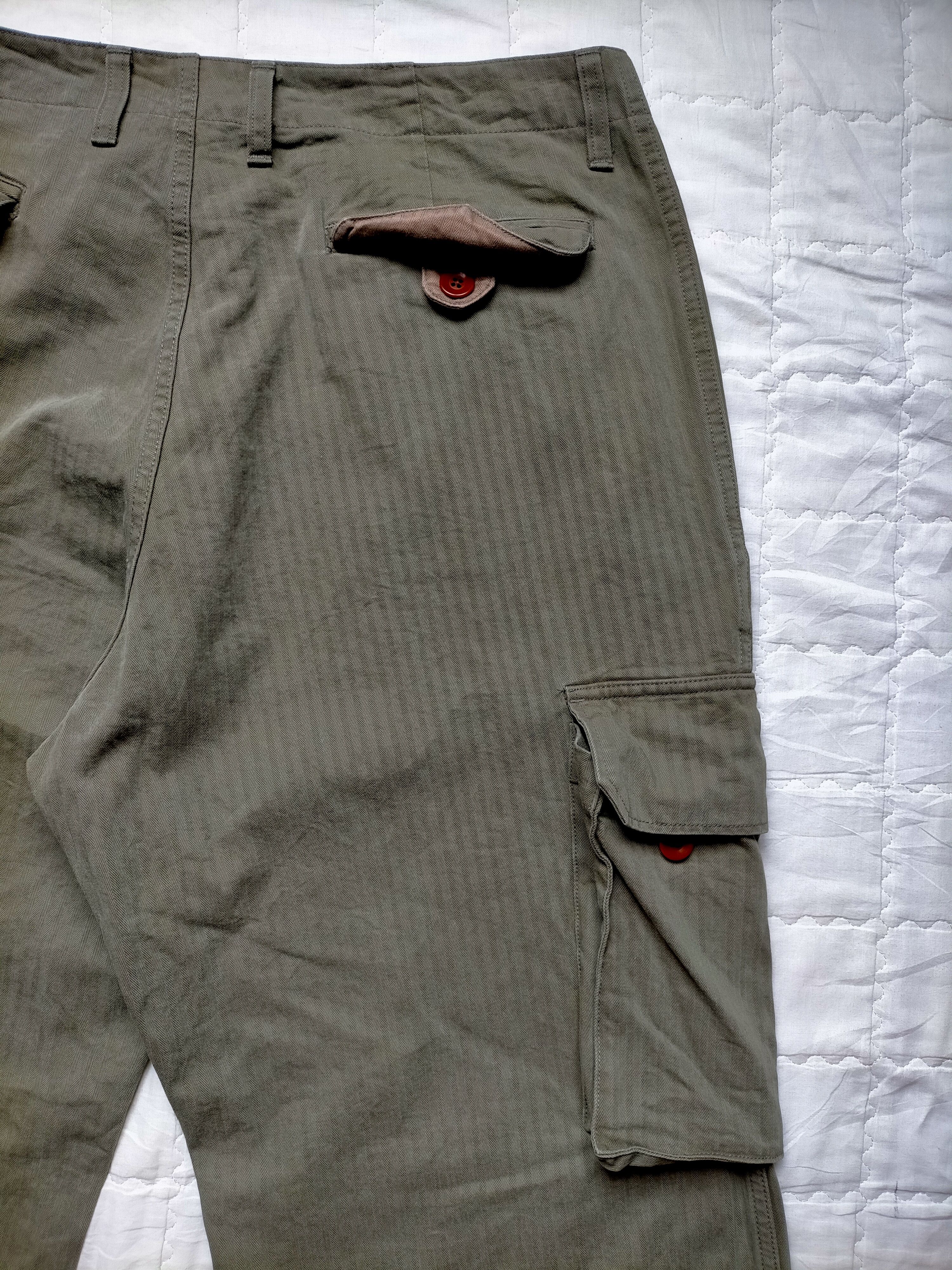 Studio D'Artisan Vintage Studio D'Artisan HBT Stripe Trouser Cargo Pants Size US 36 / EU 52 - 11 Thumbnail