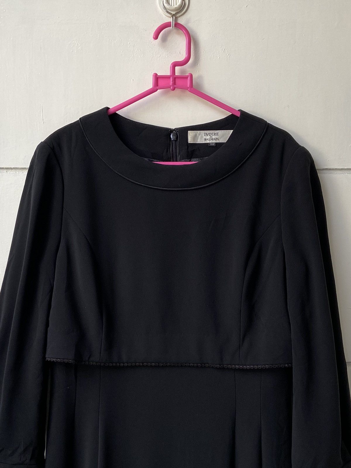 Balmain IVOIRE De BALMAIN Black Dress Size XS / US 0-2 / IT 36-38 - 3 Thumbnail