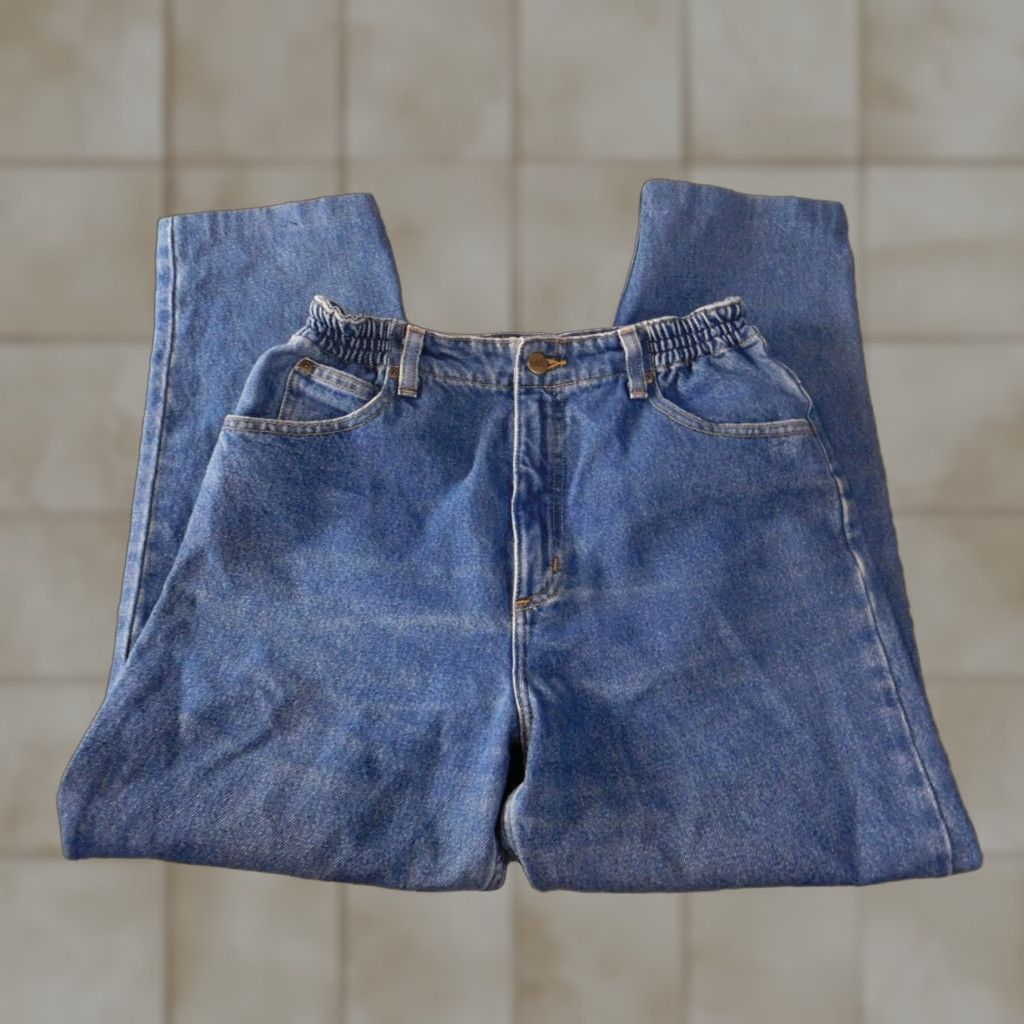 Vintage L.L. Bean Jeans Womens 8 Blue Straight Comfort Waist Stretch Denim Regular Inseam 24 Size 26" / US 2 / IT 38 - 1 Thumbnail