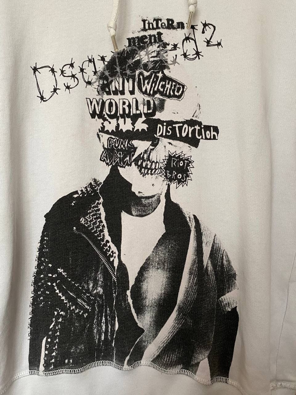 Dsquared2 💎 Auth DSQUARED2 Punk Print white Cotton Hoodie Men's Size S Size US S / EU 44-46 / 1 - 3 Thumbnail