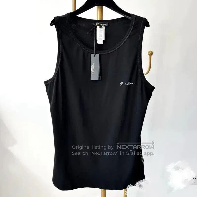 Versace Versace Women's Black Leather T-Shirt . Size L / US 10 / IT 46 - 1 Thumbnail