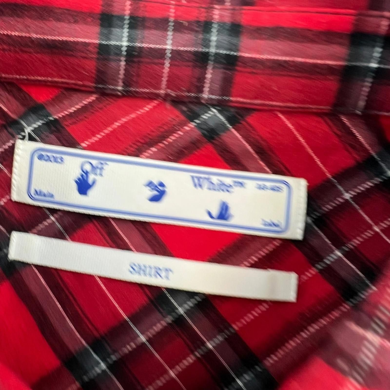 Off-White Off-White Red Plaid Shirt Size US M / EU 48-50 / 2 - 3 Thumbnail