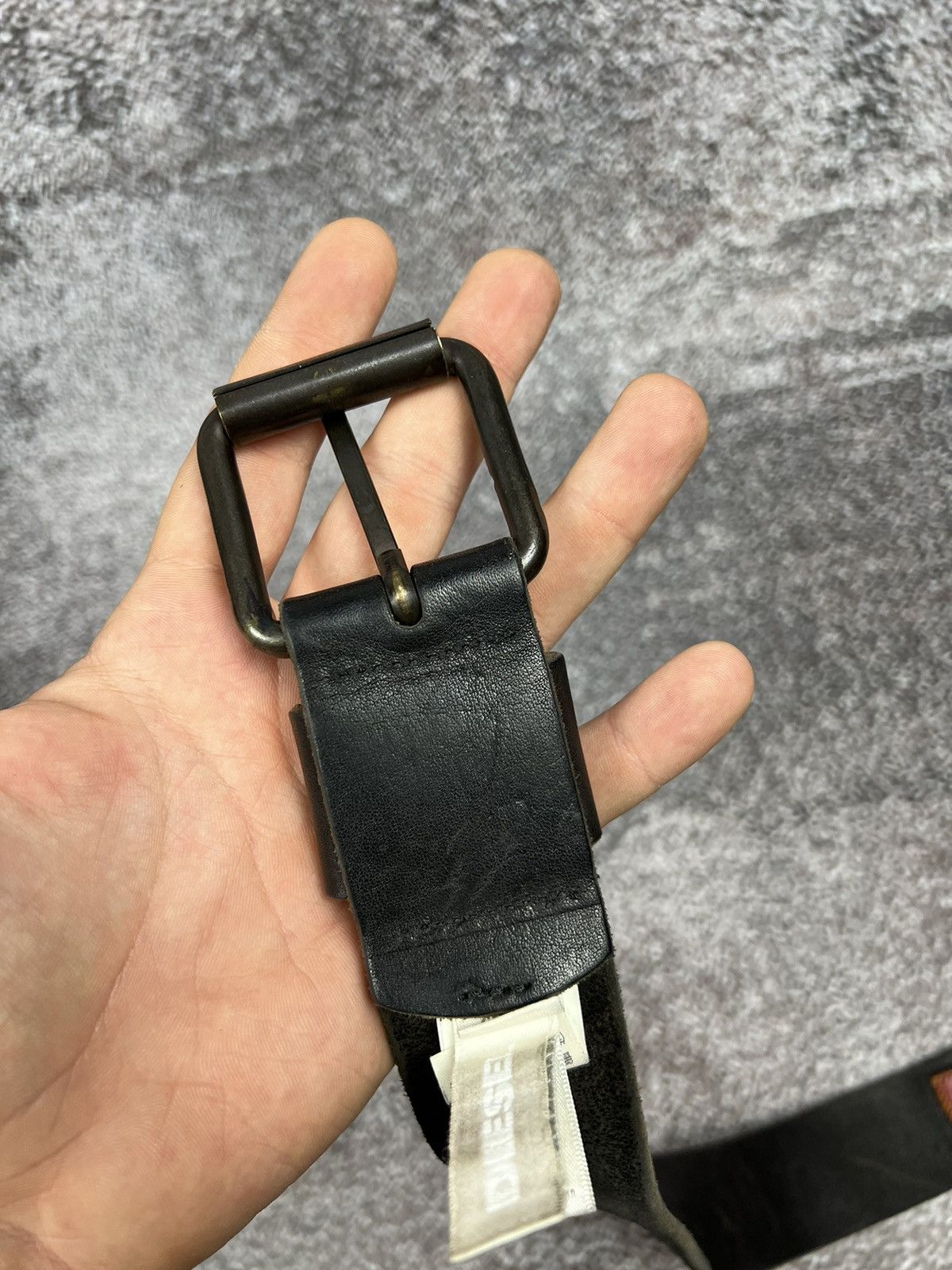 Diesel Leather Archive Belt 85 big letters made in Italy - Belts