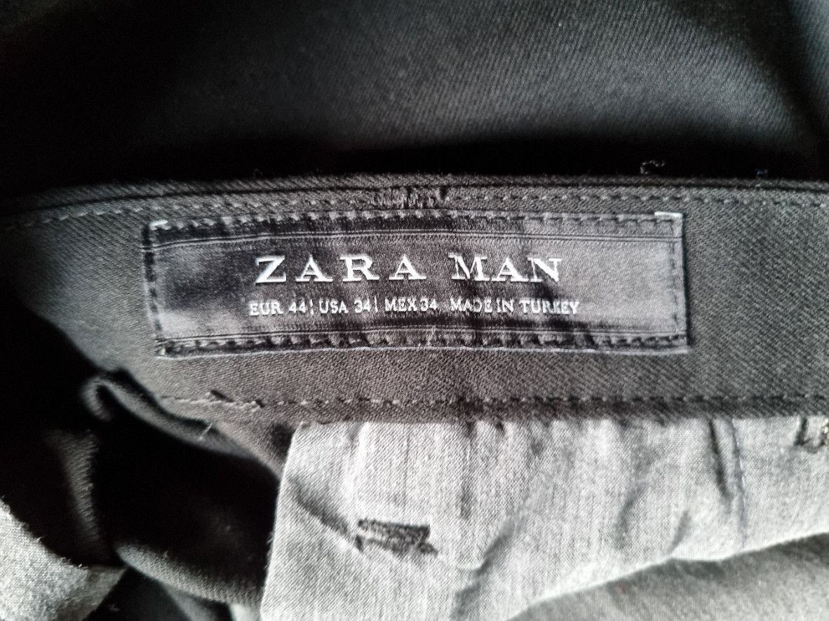 Zara black carrot fit viscose pants with key-ring Size US 34 / EU 50 - 2 Thumbnail