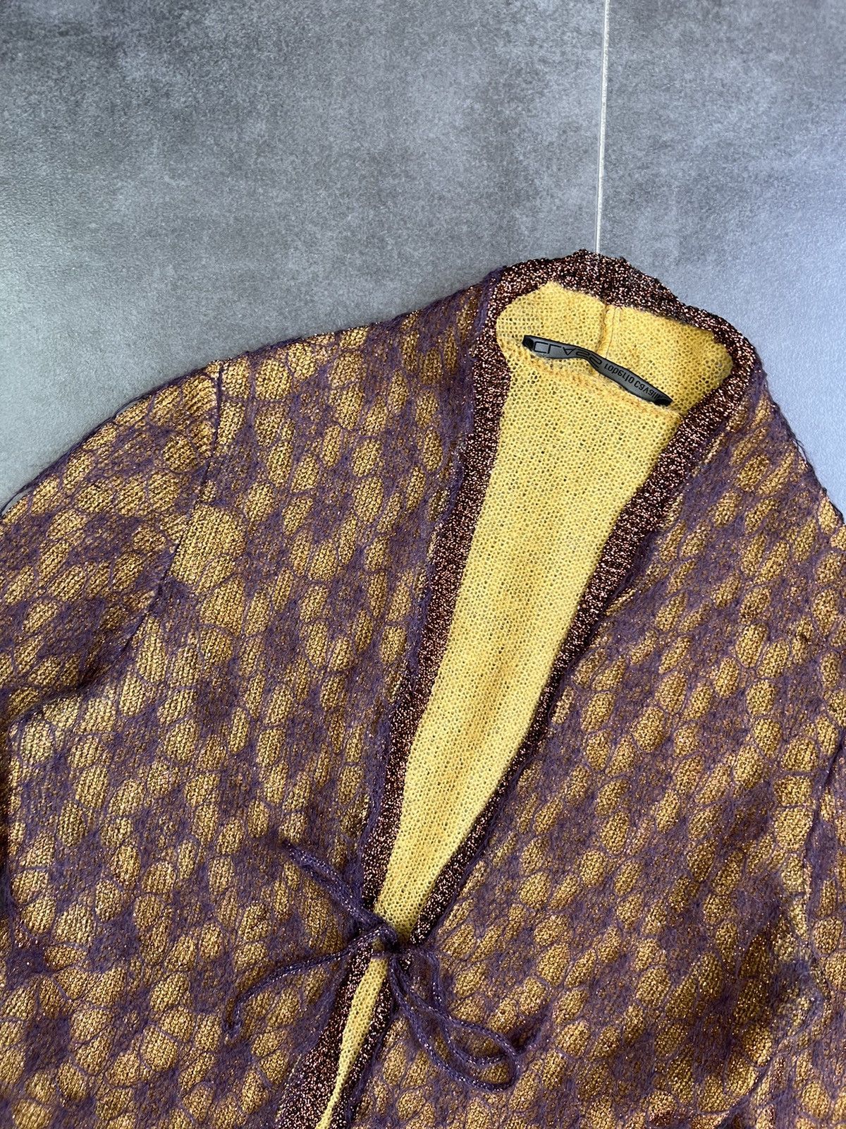 Cavalli Class × Roberto Cavalli × Vintage 2000s Cavalli Fur Mohair Sweater cardigan and top Size M / US 6-8 / IT 42-44 - 7 Thumbnail