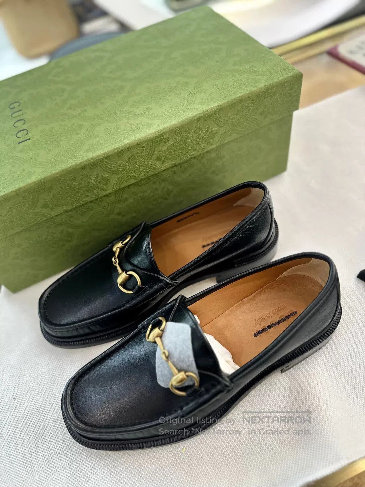 Gucci Gucci Black Gold Loafers. Size US 7 / IT 37 - 6 Thumbnail