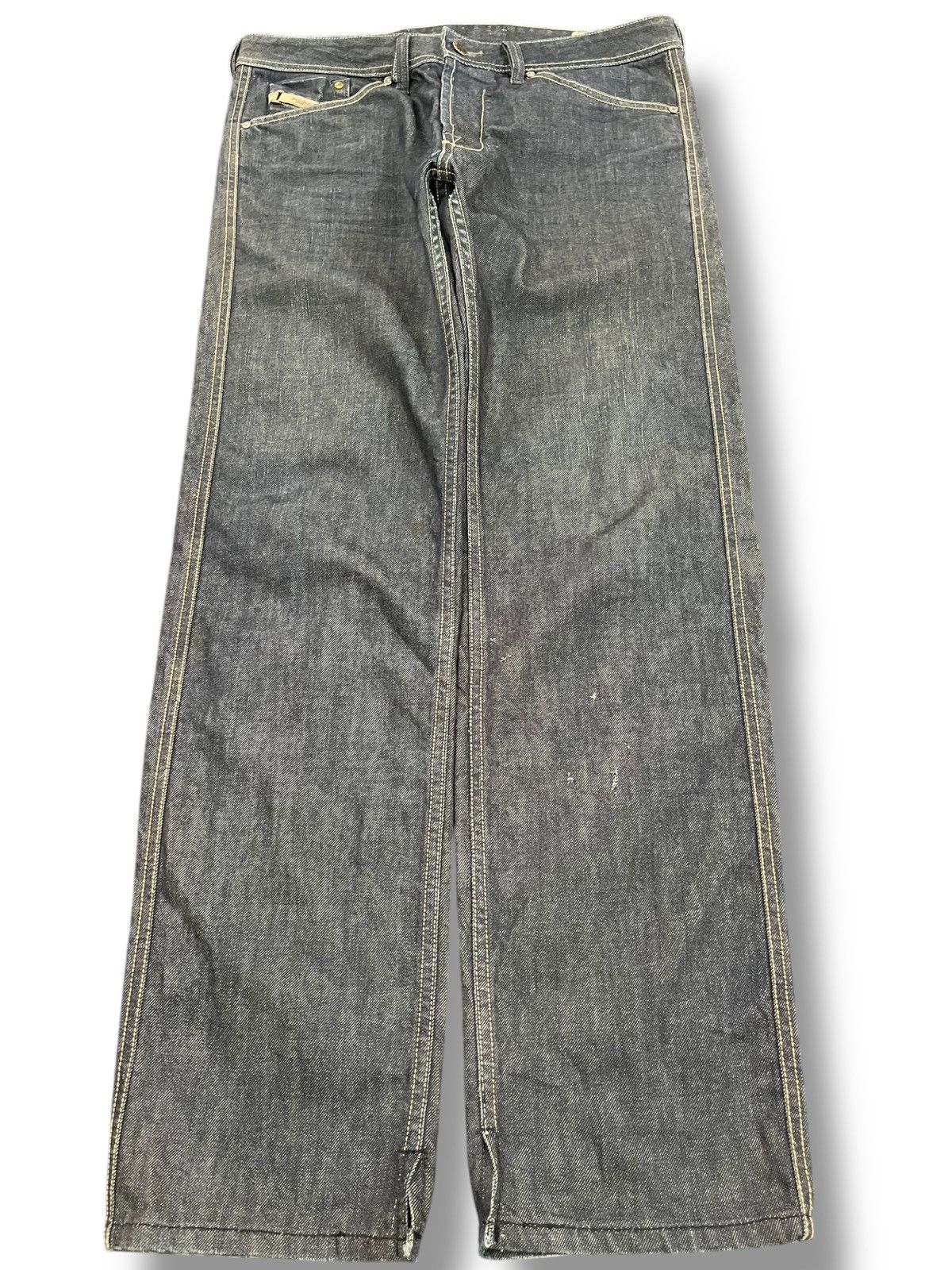 Diesel × Diesel Black Gold Vintage Diesel Dughan Punk AvantGarde Denim Size US 33 - 1 Thumbnail