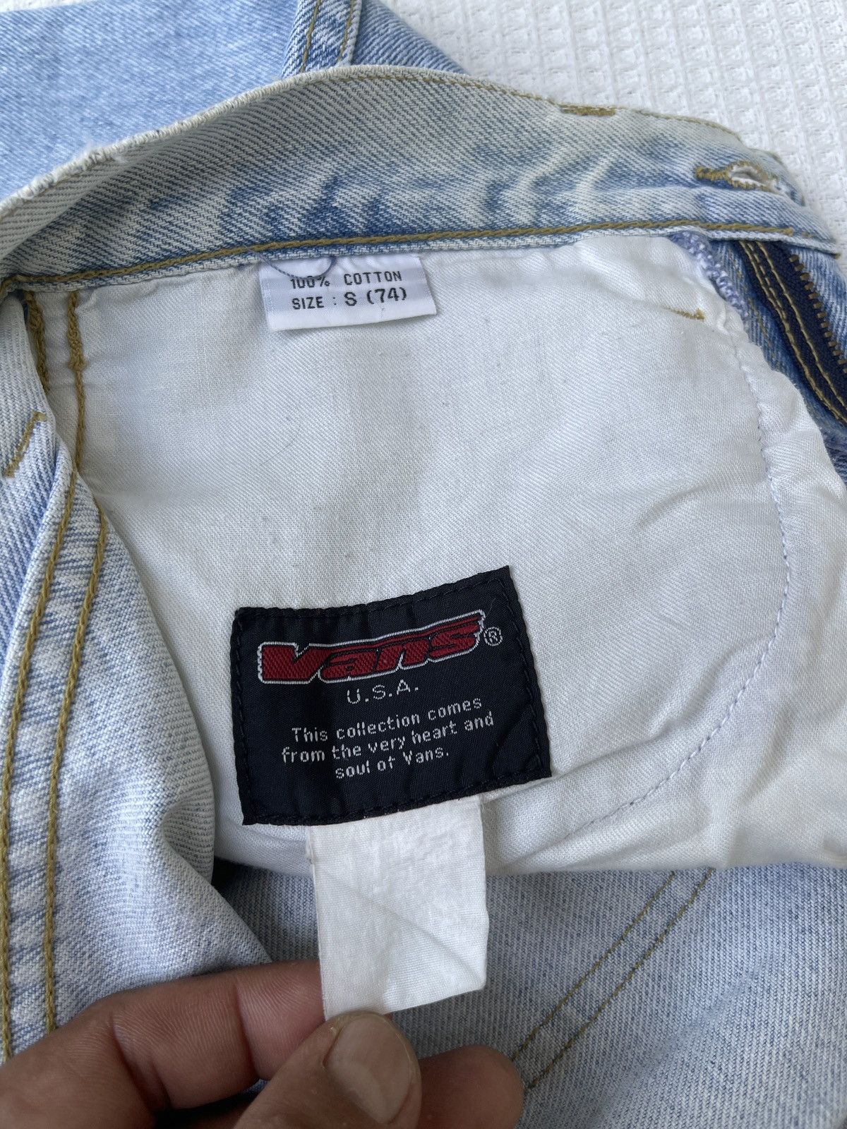 Vans Last Drop🔥Rare🔥Vintage 90s Vans USA Baggy Fit Jeans Size US 29 - 6 Thumbnail