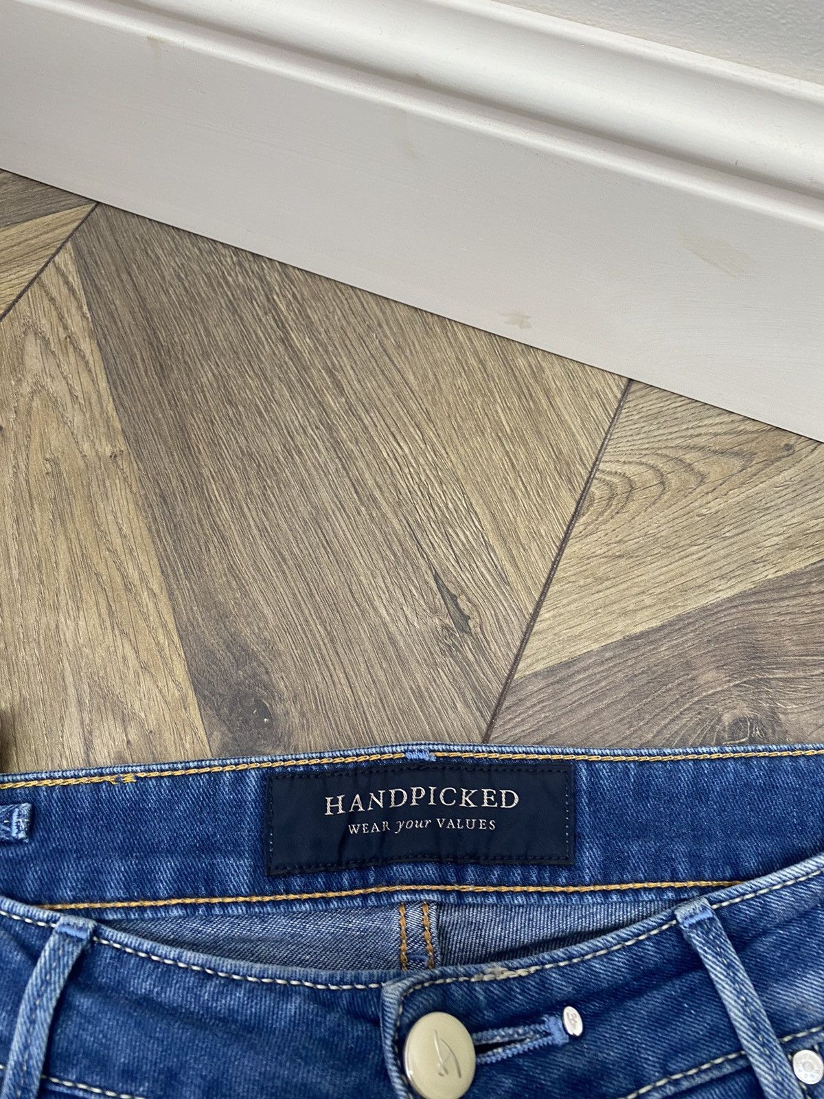 Designer × Vintage Vintage Handpicked Tapered Fit Denim Jeans Size US 33 - 8 Thumbnail