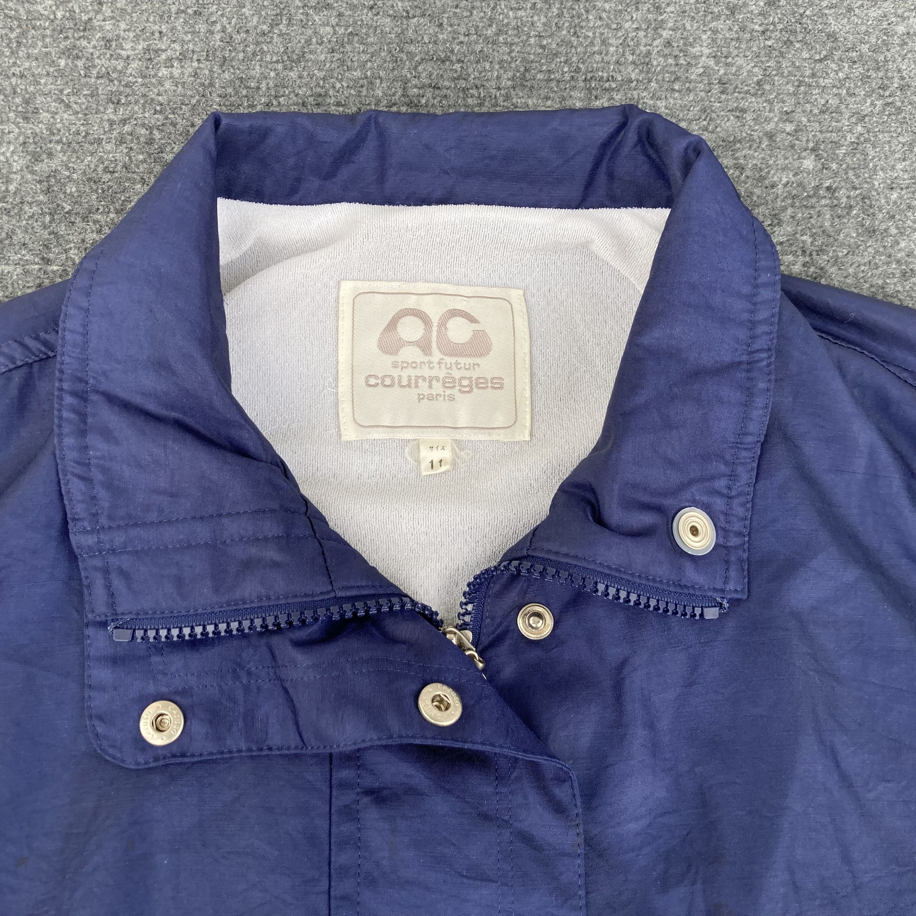 Courreges × Designer × Vintage Vintage courreges Sport Futur blue 90s Zipper Sweater Size US M / EU 48-50 / 2 - 2 Thumbnail