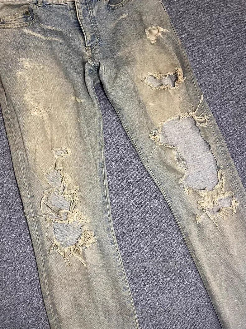 Saint Laurent Paris Saint Laurent Paris First Generation Destroyed Denim Jeans Size US 30 / EU 46 - 5 Thumbnail