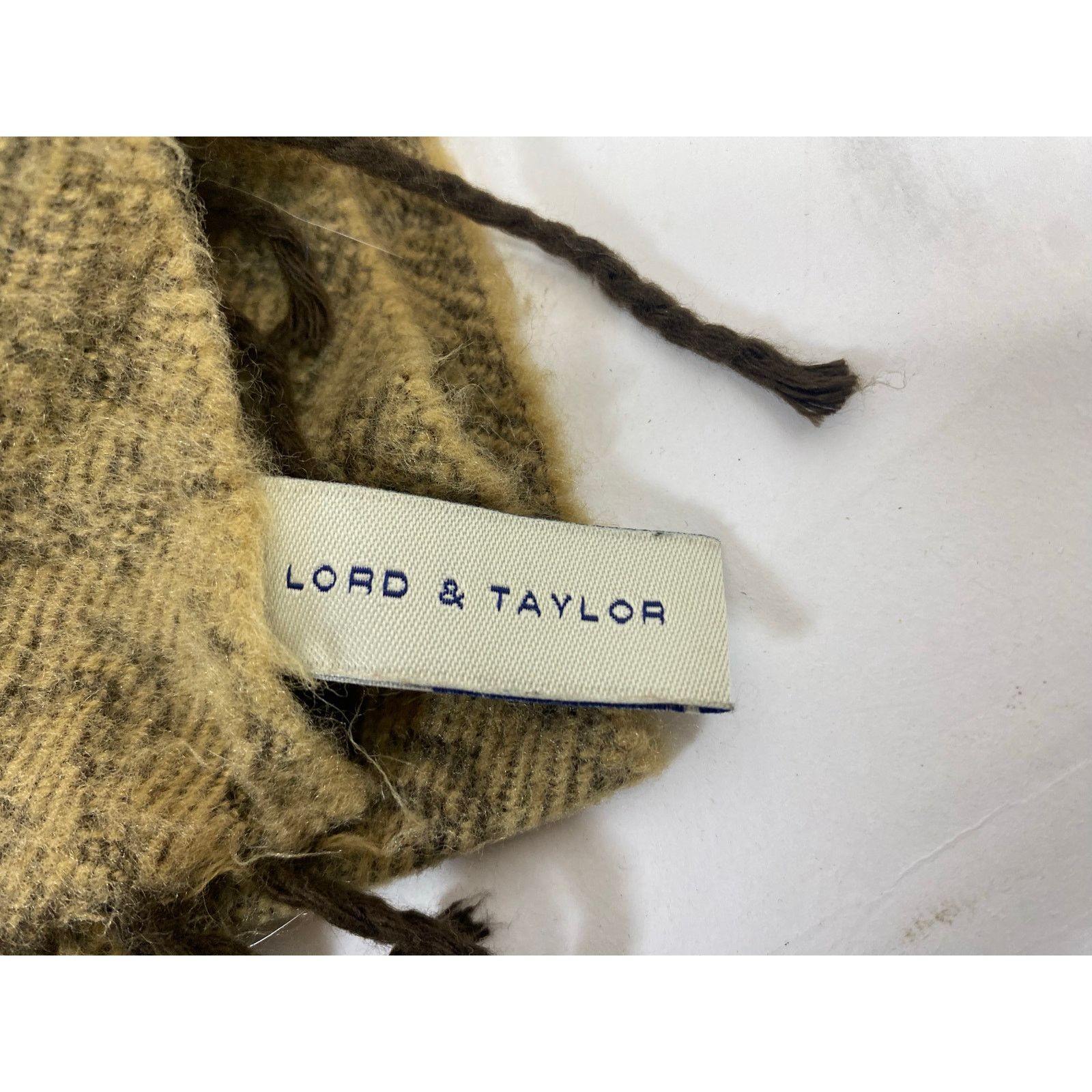 Lord & Taylor Lord and Taylor 100% Acrylic Shawl Brown Size ONE SIZE - 1 Thumbnail