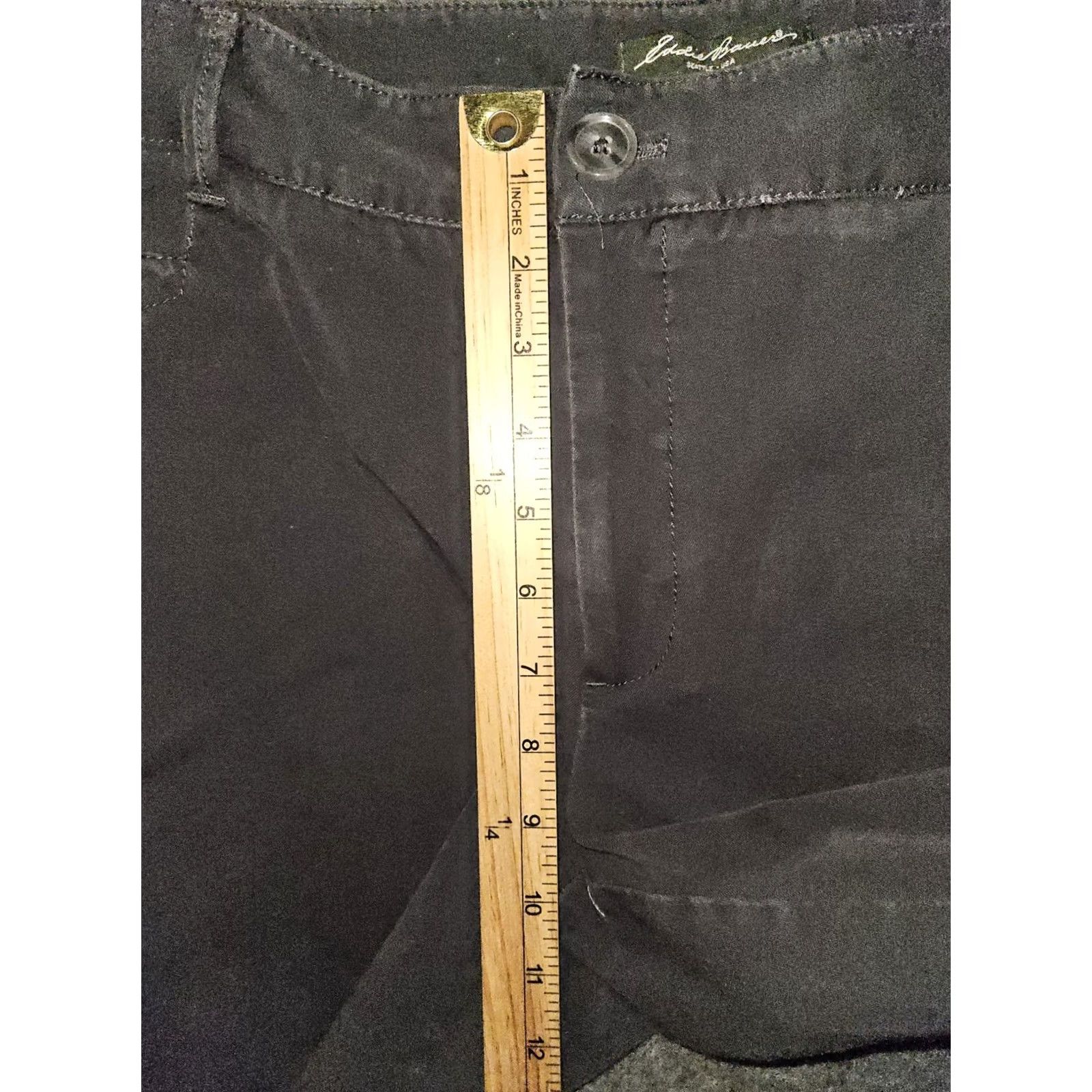 Eddie Bauer VINTAGE Eddie Bauer Blakely Pants Women 14 Gray Mid Rise Stretch Chino Straight Flat Front 28 Inseam Mens Womens Girls Boys Size 36" / US 14 / IT 50 - 4 Thumbnail