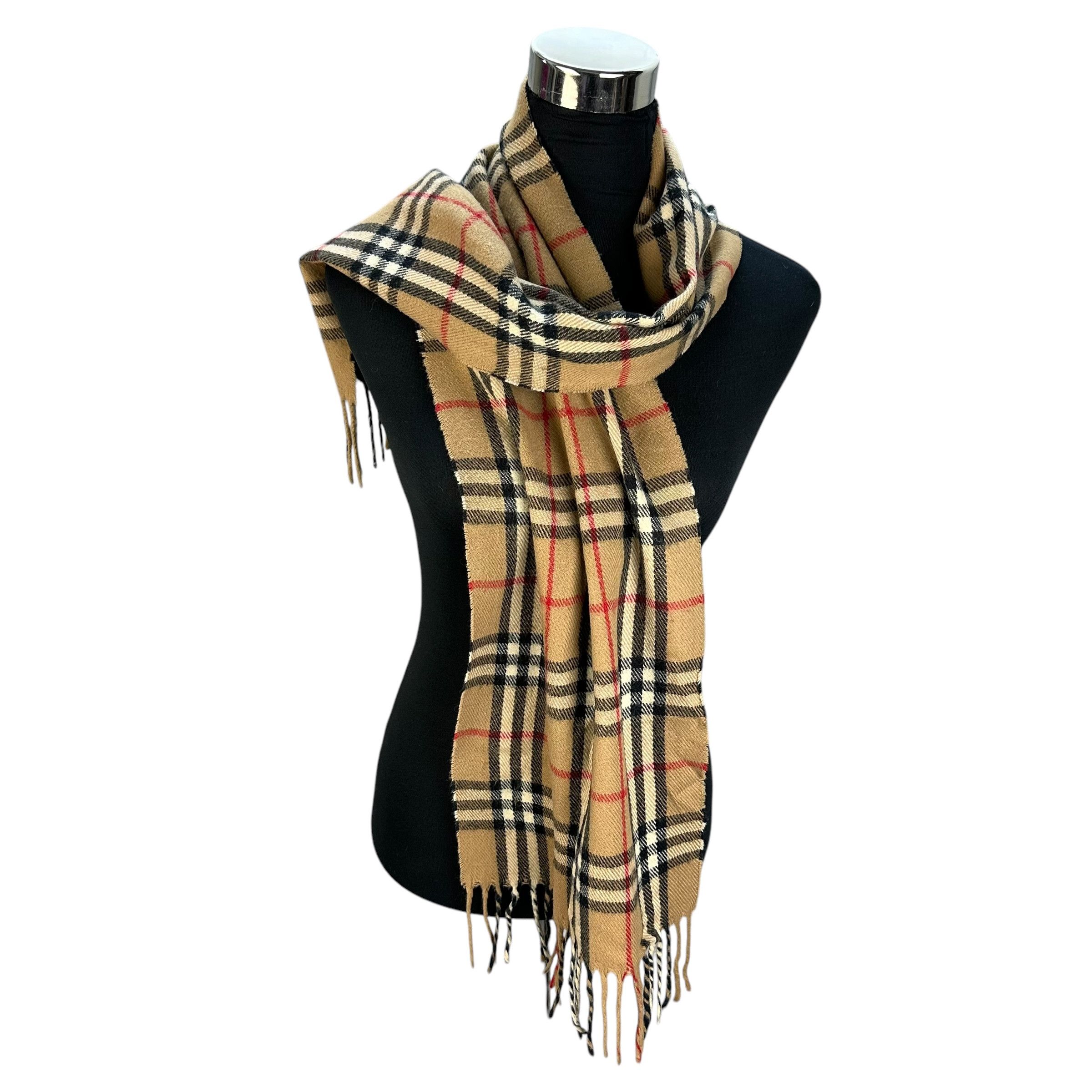 Burberry Vintage 90s BURBERRYS Nova Check Lambswool Muffler #A65-1551 Size ONE SIZE - 1 Thumbnail