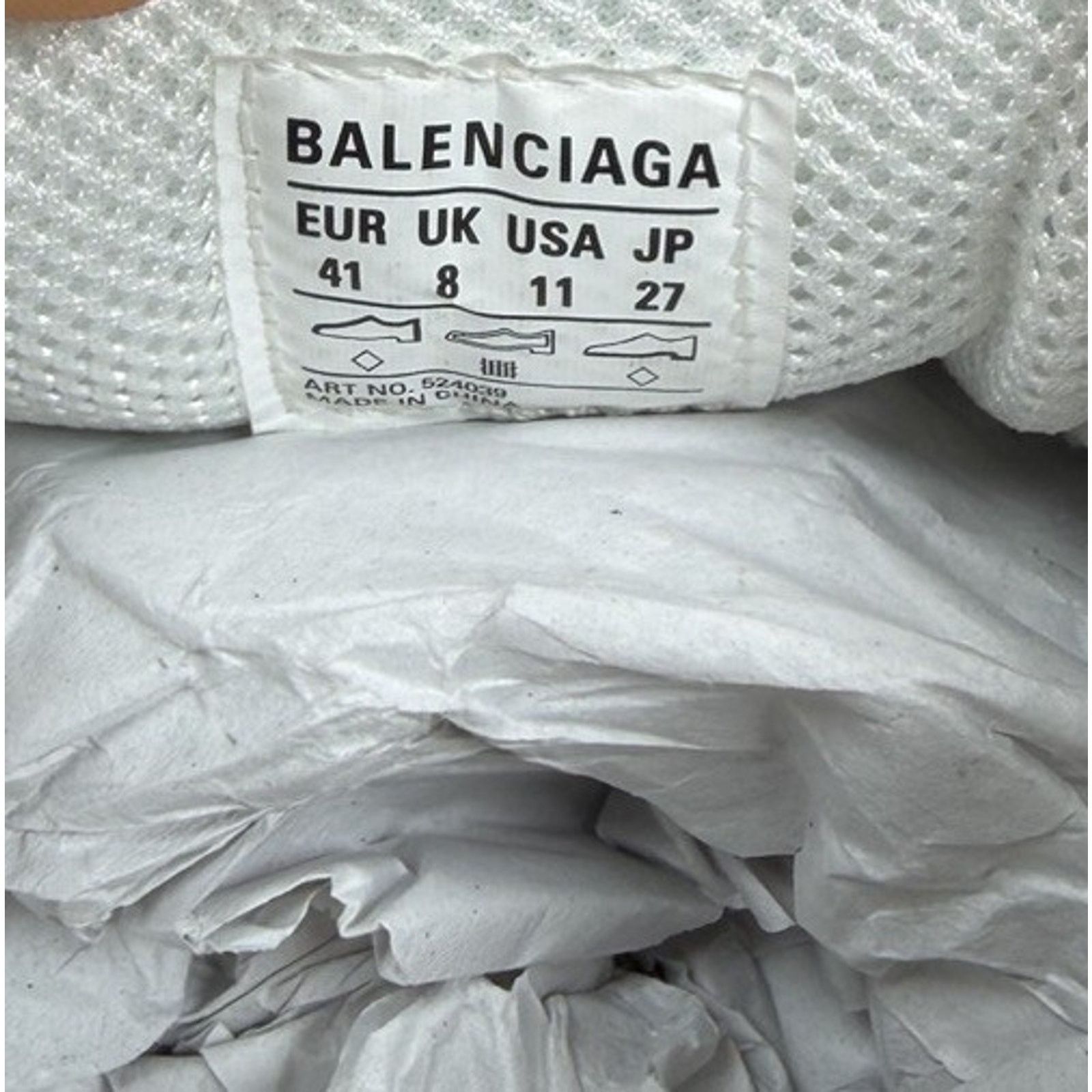 Balenciaga Size 41EU/11W - Balenciaga Triple S White Allover Logo NEW! Size US 11 / IT 41 - 8 Thumbnail