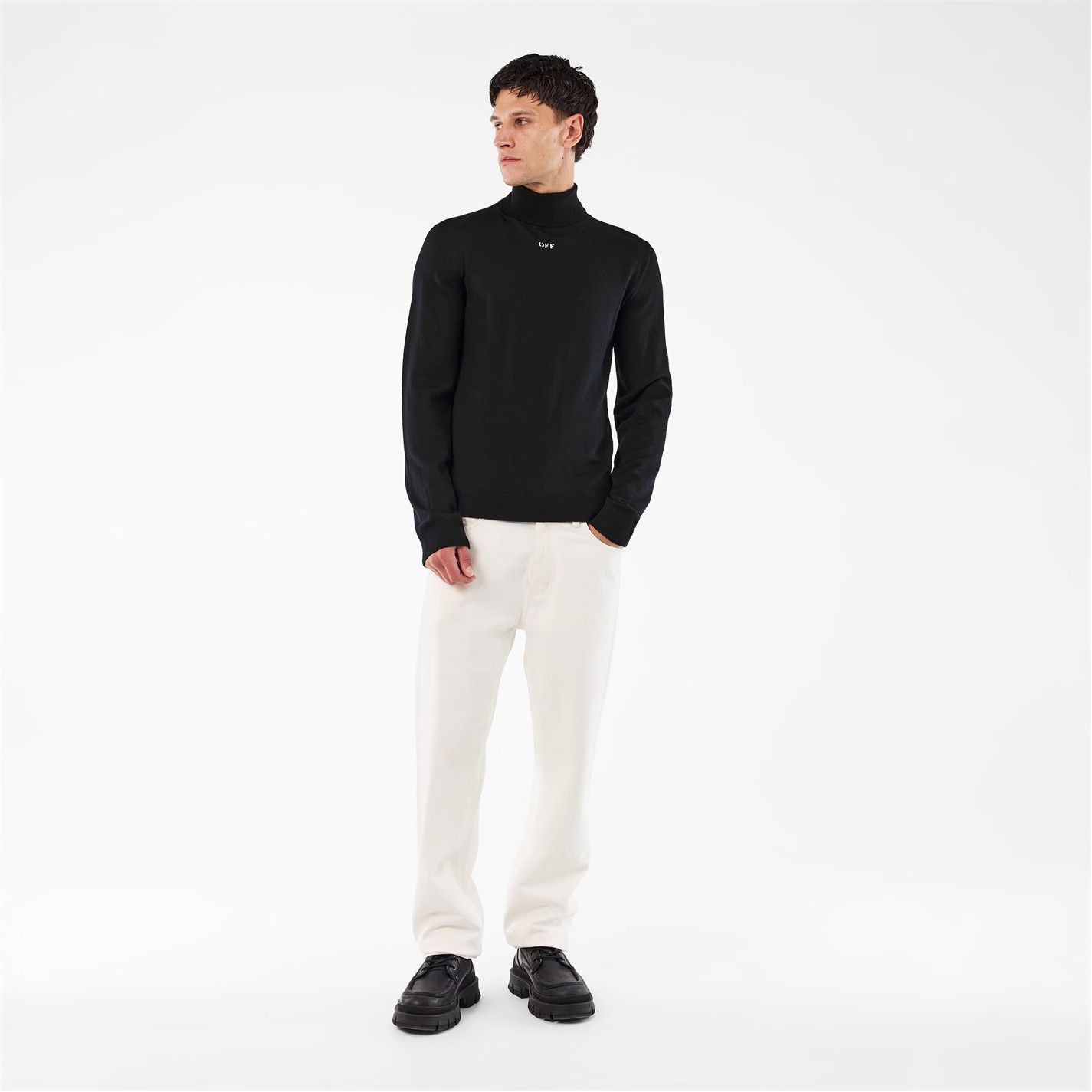 Off-White o1g2r1mq0226 Knitted Sweater In Black Size US XL / EU 56 / 4 - 6 Thumbnail