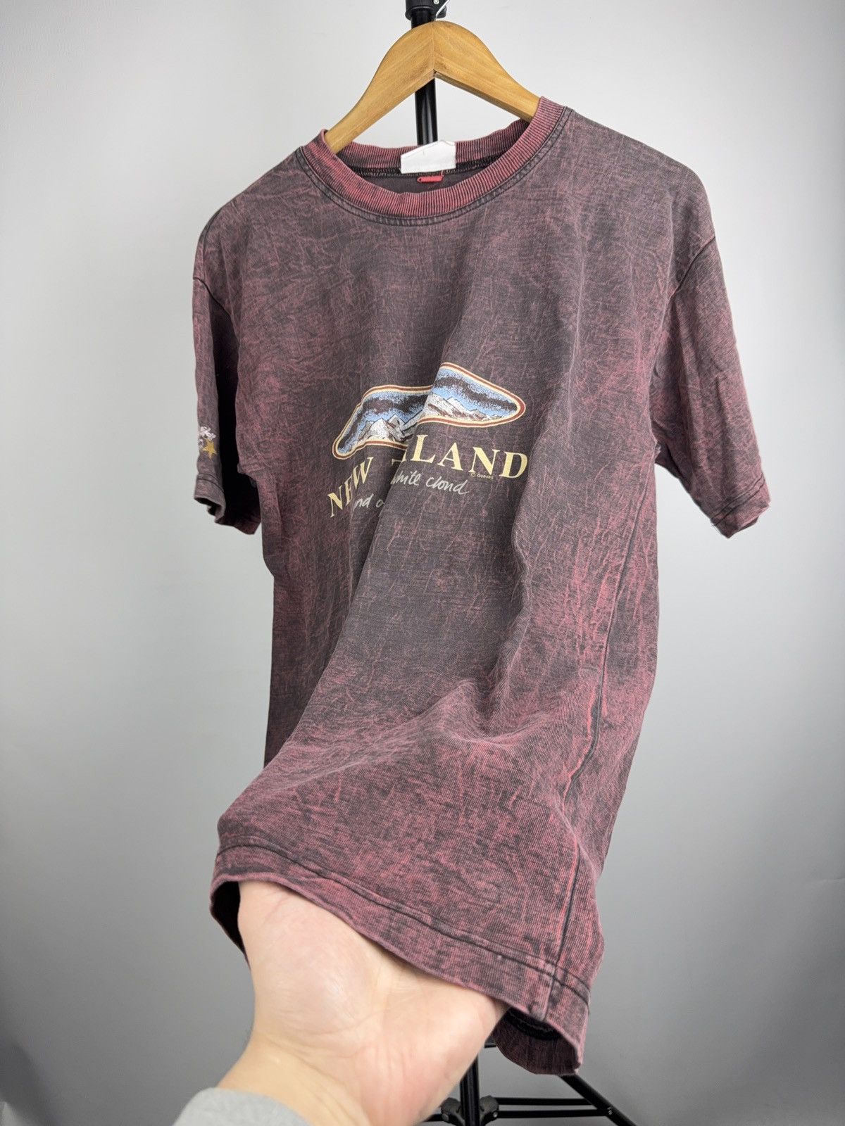 Vintage Vintage 90s New Zealand Souvenir Graphic T-Shirt Acid Wash Size US S / EU 44-46 / 1 - 2 Thumbnail