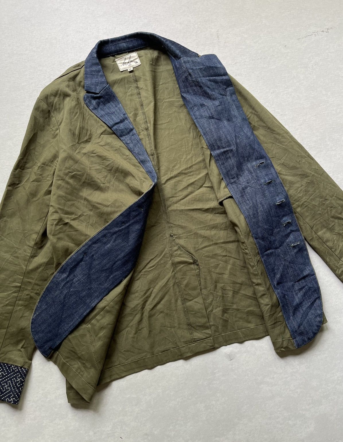 Japanese Brand 🔥Vintage Japanese Brand HB Patchwork Denim Indigo Jacket Size US M / EU 48-50 / 2 - 6 Thumbnail