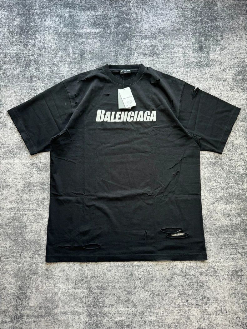 Balenciaga Balenciaga Black big destruction short sleeve Size US XS / EU 42 / 0 - 1 Thumbnail