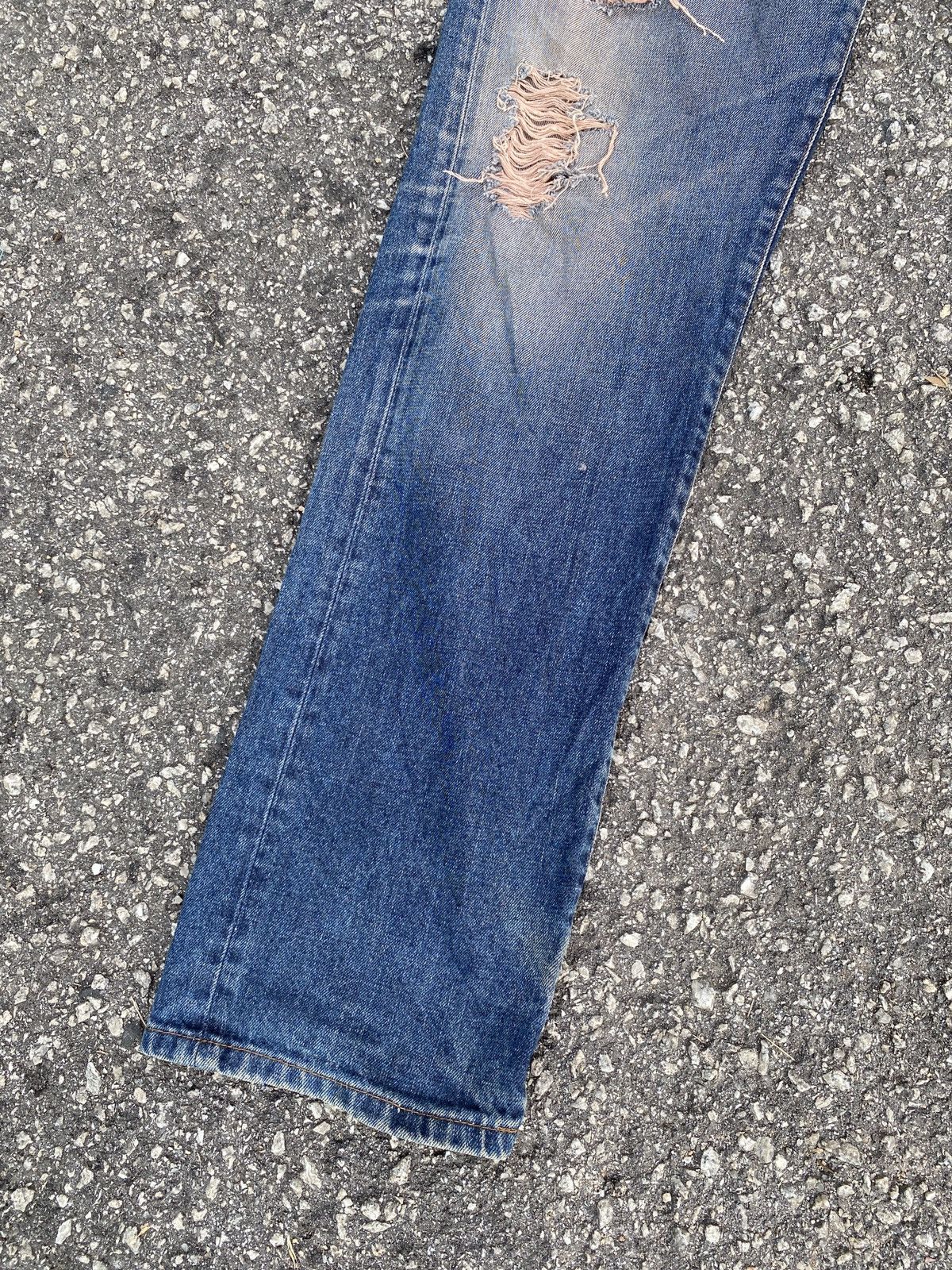 Diesel × Vintage Vintage 90’s Diesel D Blue Washed Distressed Denim Size US 32 / EU 48 - 4 Thumbnail