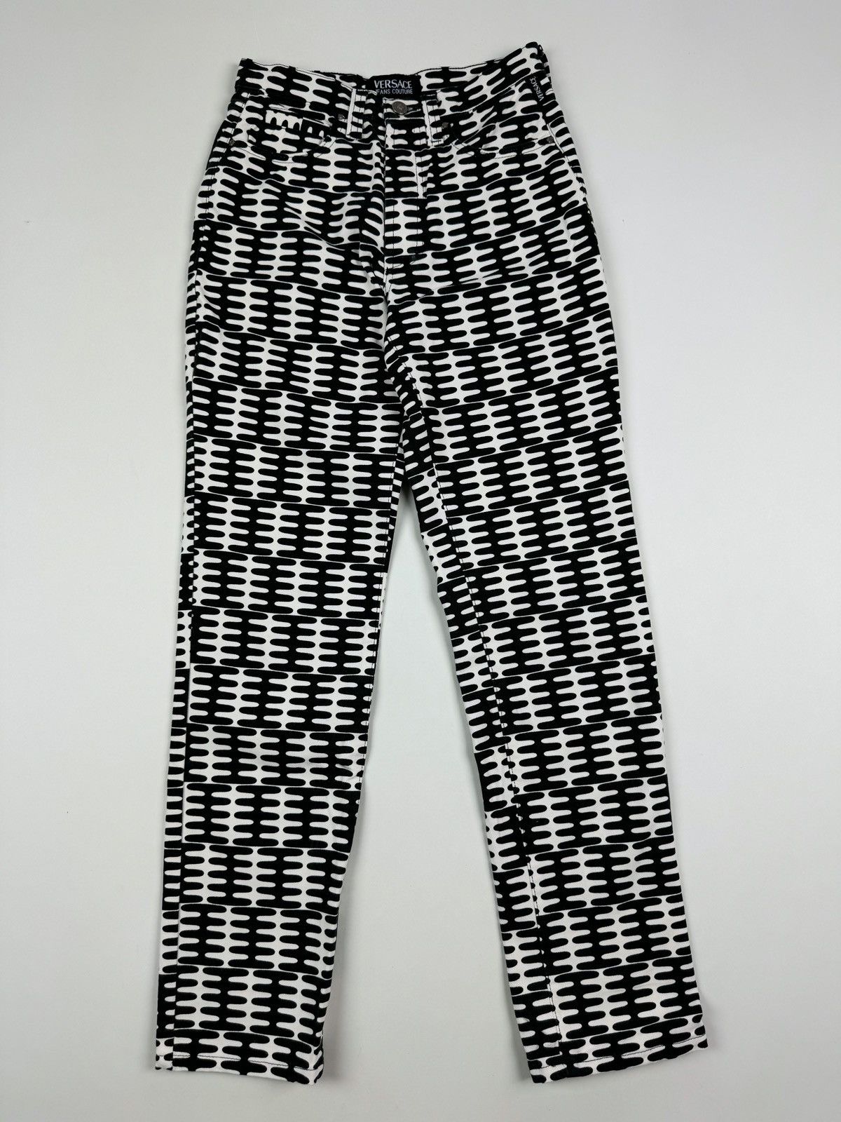 Other 1990’s Vintage Versace Jeans Couture Abstract Pattern Pants Size 26" / US 2 / IT 38 - 1 Thumbnail
