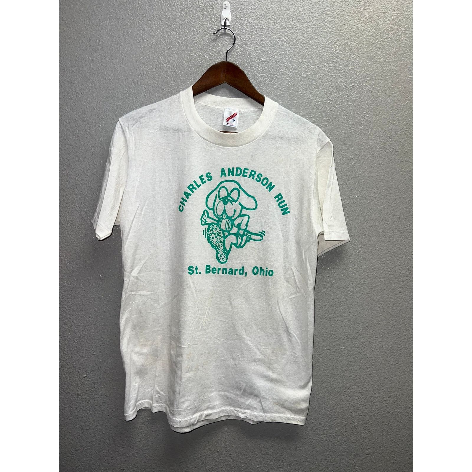 Jerzees Vintage St Bernard Shirt Charles Anderson Run Ohio Tee 90s M Size US M / EU 48-50 / 2 - 1 Thumbnail