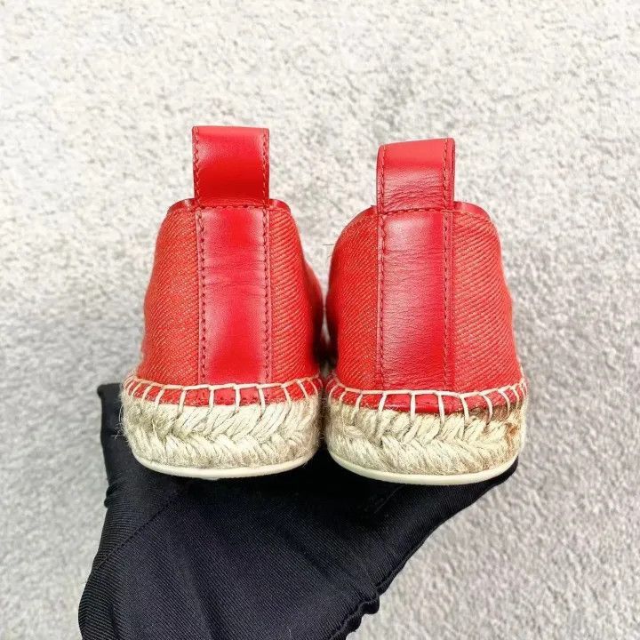Louis Vuitton Louis Vuitton Red Slip-On Casual Shoes -2508 Size US 5 / EU 37 - 5 Thumbnail