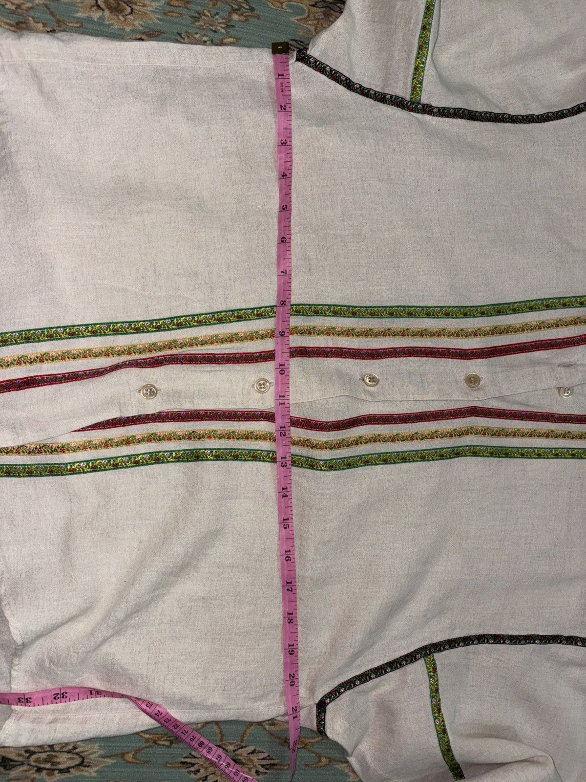Designer × Kenzo 90s Kenzo Linen Shirt Size US L / EU 52-54 / 3 - 14 Thumbnail