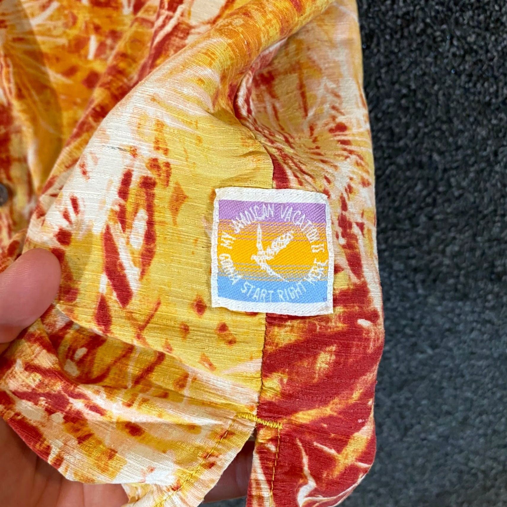 Vintage MARGARITAVILLE Shirt Men Large Orange Red Floral Hawaiian Jimmy Buffett 5 Oclock Size US L / EU 52-54 / 3 - 5 Thumbnail