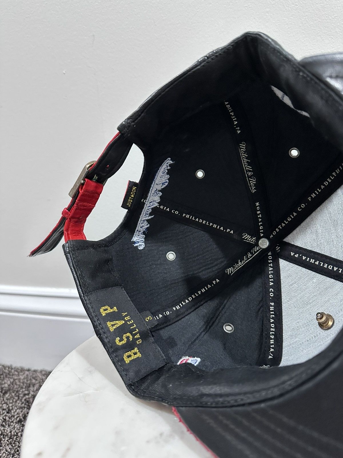 Just Don Just Don x Mitchell & Ness NBA Baltimore Bullets Leather Hat Size ONE SIZE - 7 Thumbnail