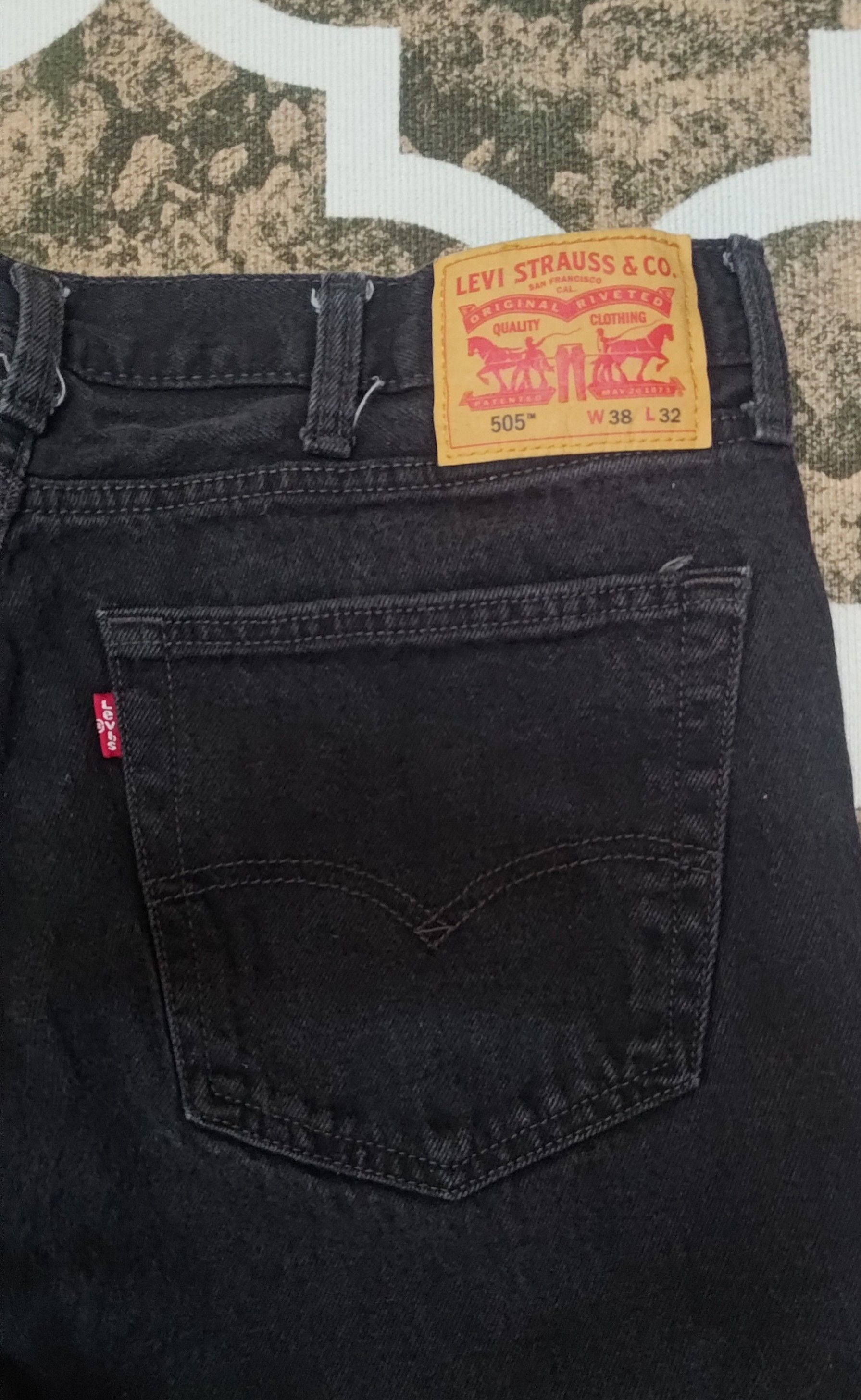 Levi's Levi's 505 W35 L32 Black Denim Size US 37 - 6 Thumbnail