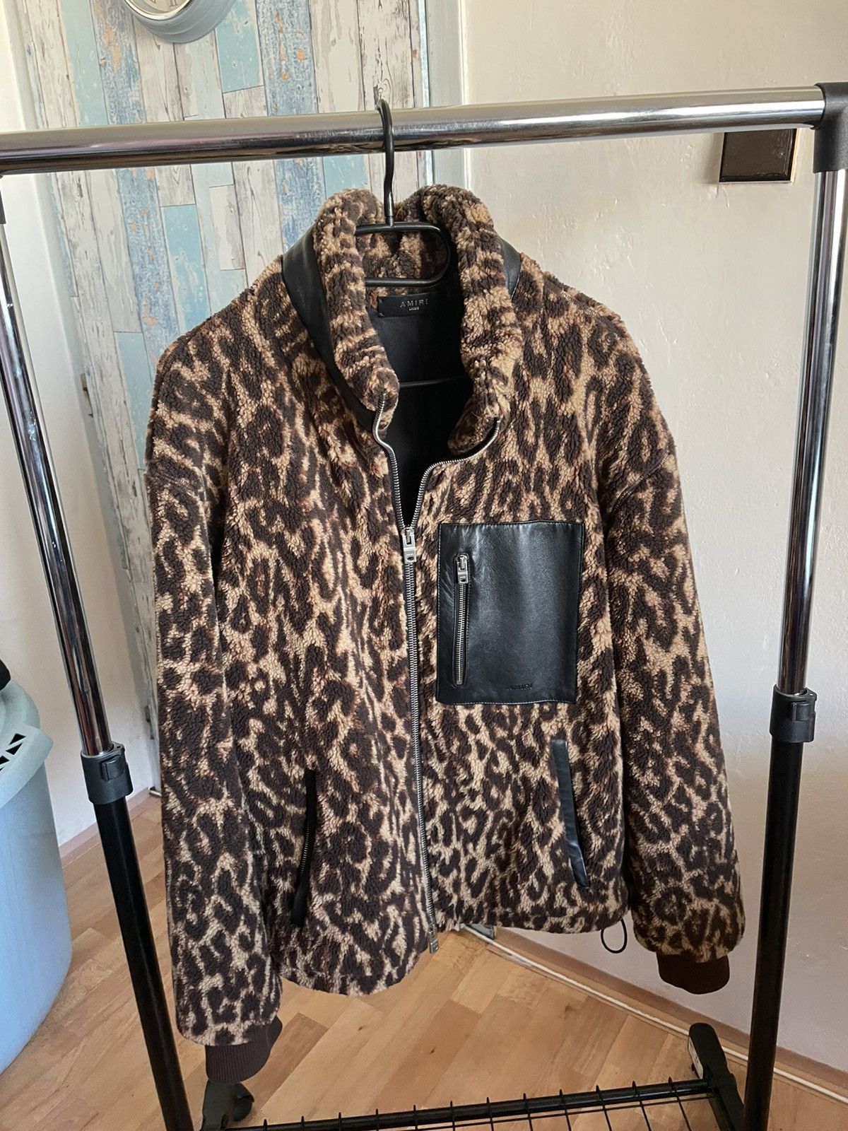 Amiri Amiri Polar Fleece Leopard Jacket Size US L / EU 52-54 / 3 - 1 Thumbnail