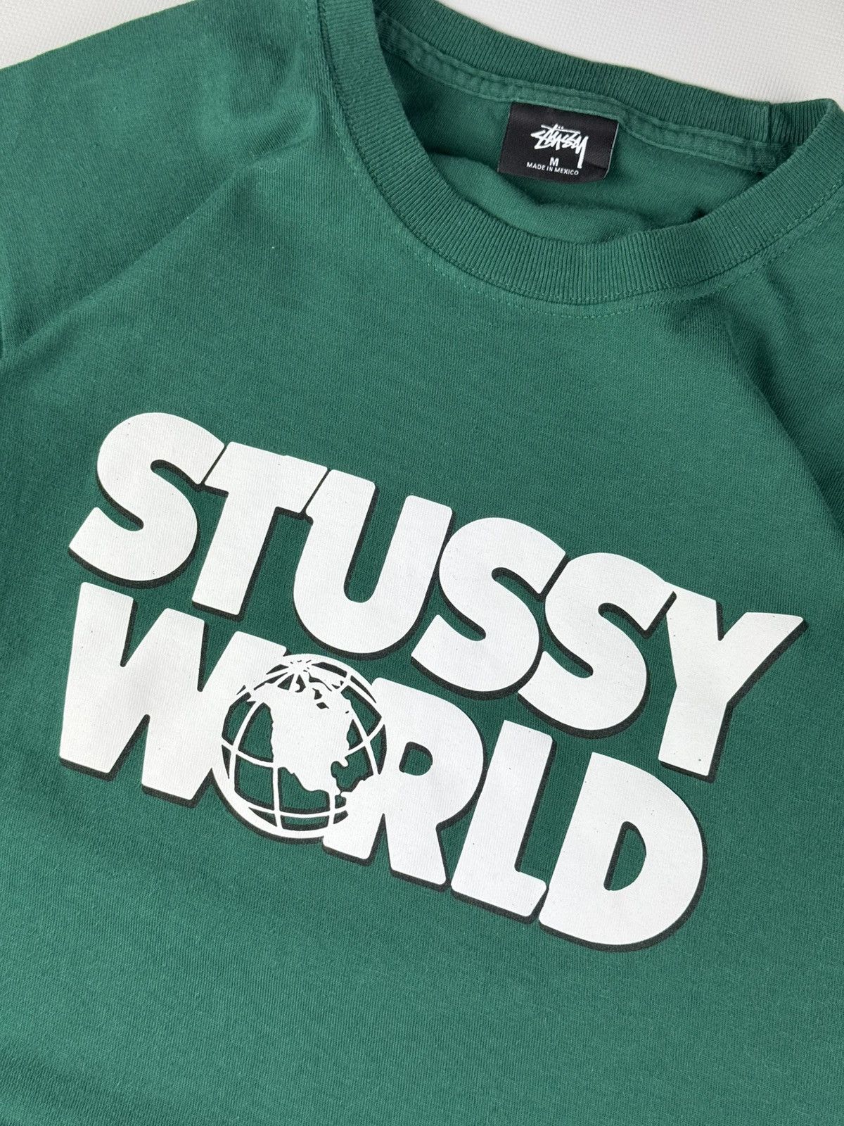 Stussy Stüssy World Tee Dark Green T-Shirt Size US M / EU 48-50 / 2 - 6 Thumbnail