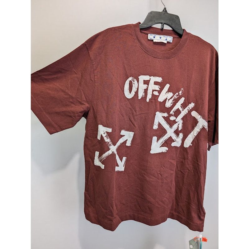 Off-White o1rshd1 Paint Script Over Skate Short Sleeve T-Shirt Size US L / EU 52-54 / 3 - 6 Thumbnail