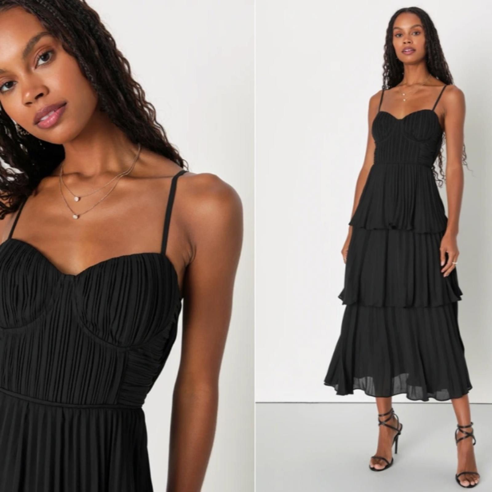 Lulus LULUS Prom Wedding Flowy Sexy Chic Boho Bustier Midi Size L / US 10 / IT 46 - 1 Thumbnail