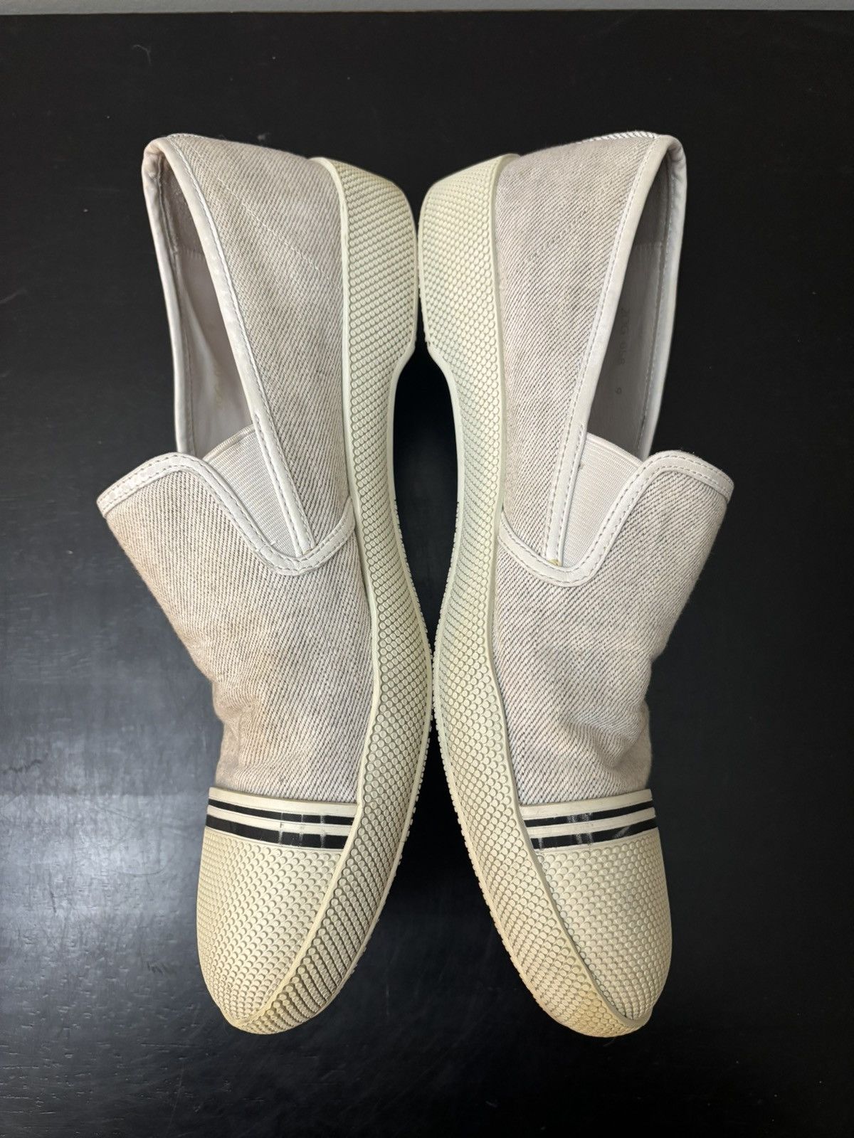 Prada Prada Slip On Denim Sneakers Grey White Size US 9 / EU 42 - 3 Thumbnail