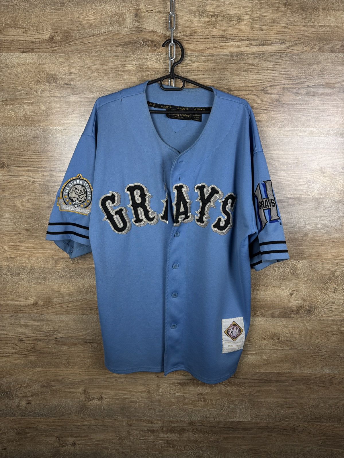 MLB Vintage 90s Negro League Homestead Baseball Jersey Blue tee Size US XL / EU 56 / 4 - 1 Thumbnail