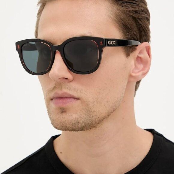 Gucci Gucci GG1797SK 003 Sunglasses Orange/Black Square Frame Size ONE SIZE - 2 Thumbnail