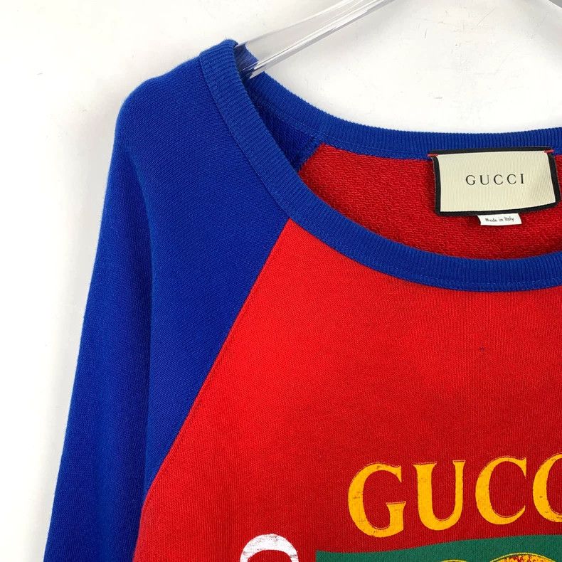 Gucci Gucci Color block logo printed cotton round-neck long-sleev Size US S / EU 44-46 / 1 - 3 Thumbnail