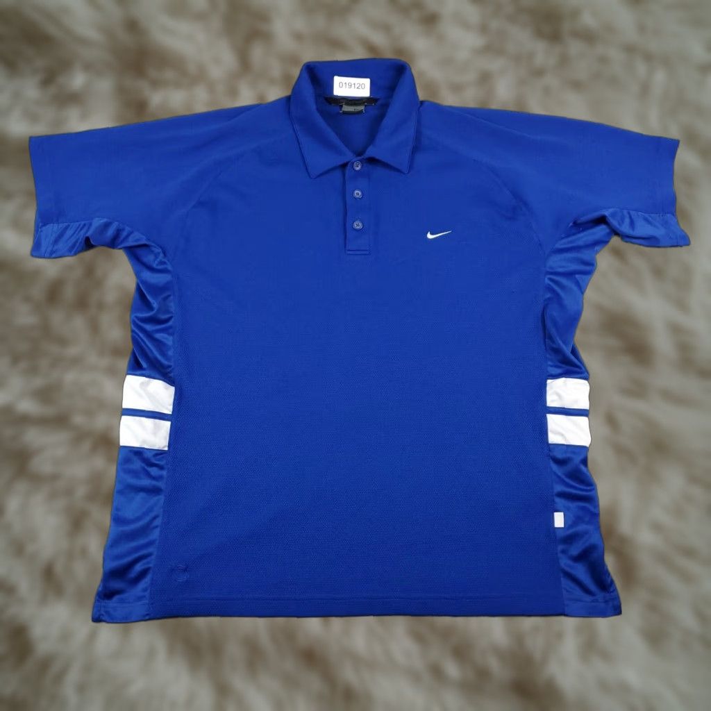Nike VINTAGE Nike Polo Shirt Mens L Blue Nike Dri-Fit Polo Shirt Casual Short Sleeve Polo Shirt Mens L Blue Swoosh Golf Size US L / EU 52-54 / 3 - 1 Thumbnail