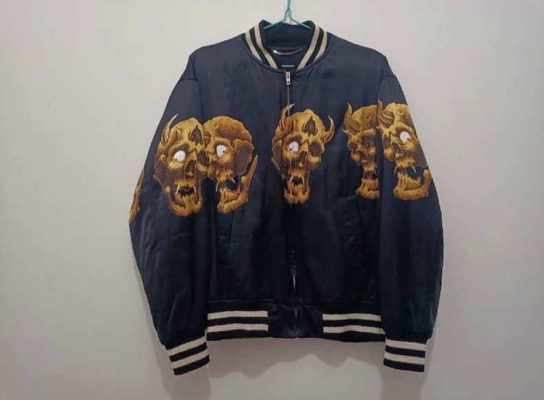Wacko Maria Wacko Maria Skull Baseball Jacket - dmc Size US M / EU 48-50 / 2 - 1 Thumbnail