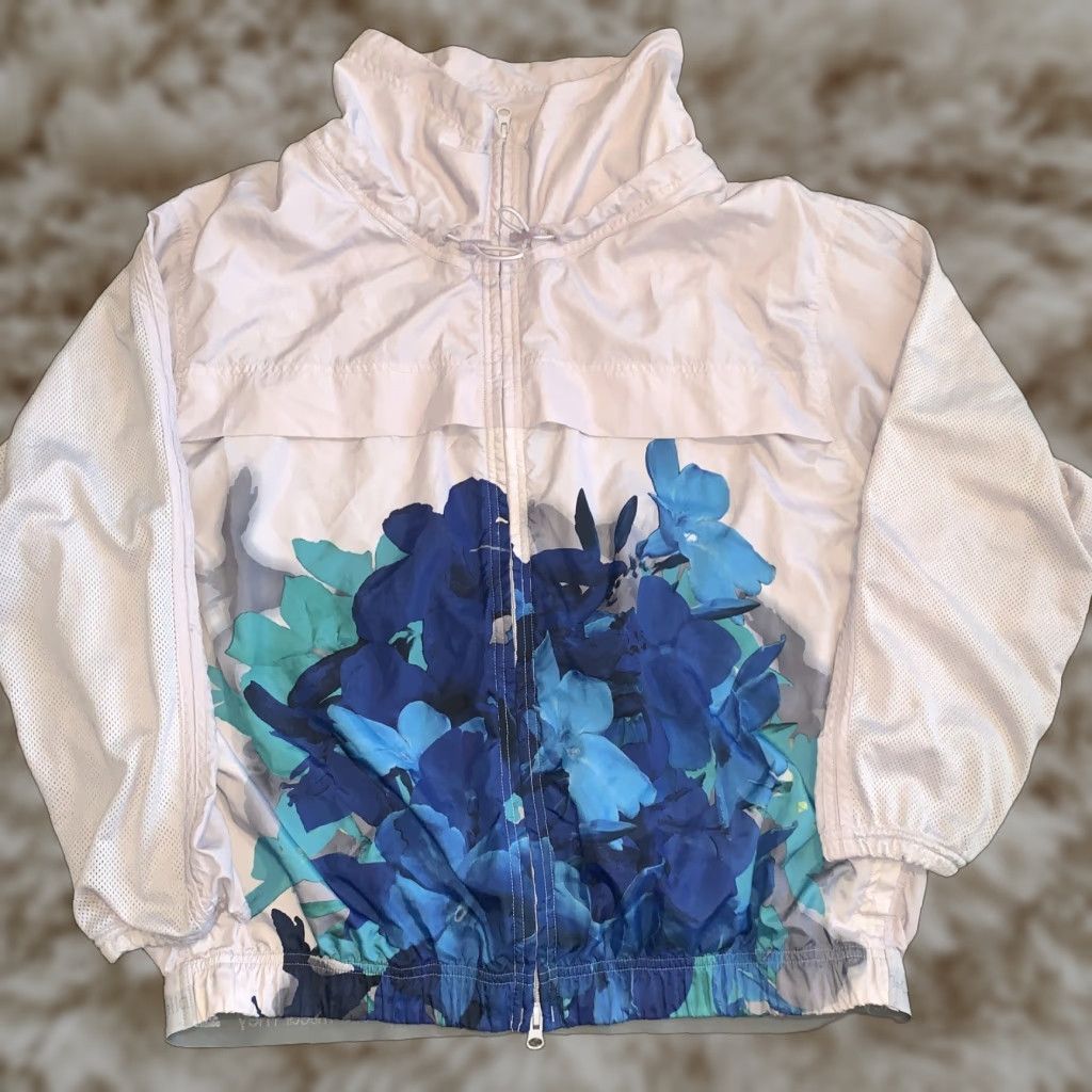 Adidas by Stella McCartney Run Blossom Jacket Women L Multicolor Windbreaker