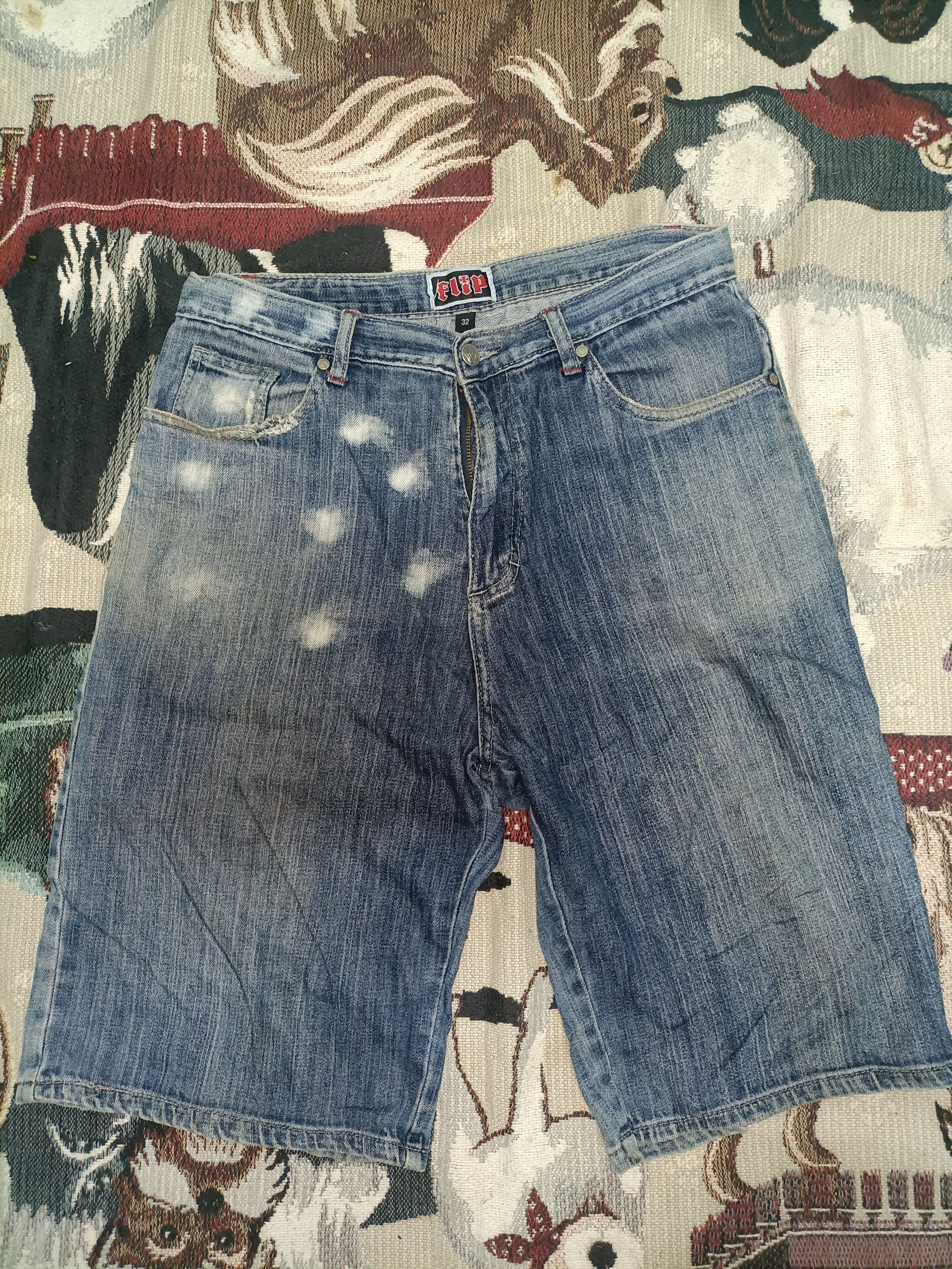 Vintage Y2K🌐 Flip skateboard jorts denim jeans Size US 32 / EU 48 - 1 Thumbnail