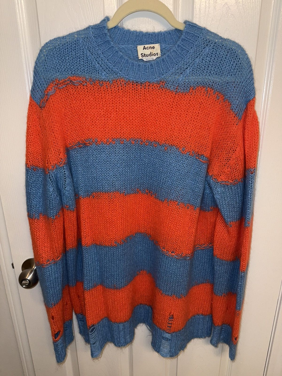 Acne Studios Acne Studios Distressed Knit Sweater Size US S / EU 44-46 / 1 - 1 Thumbnail