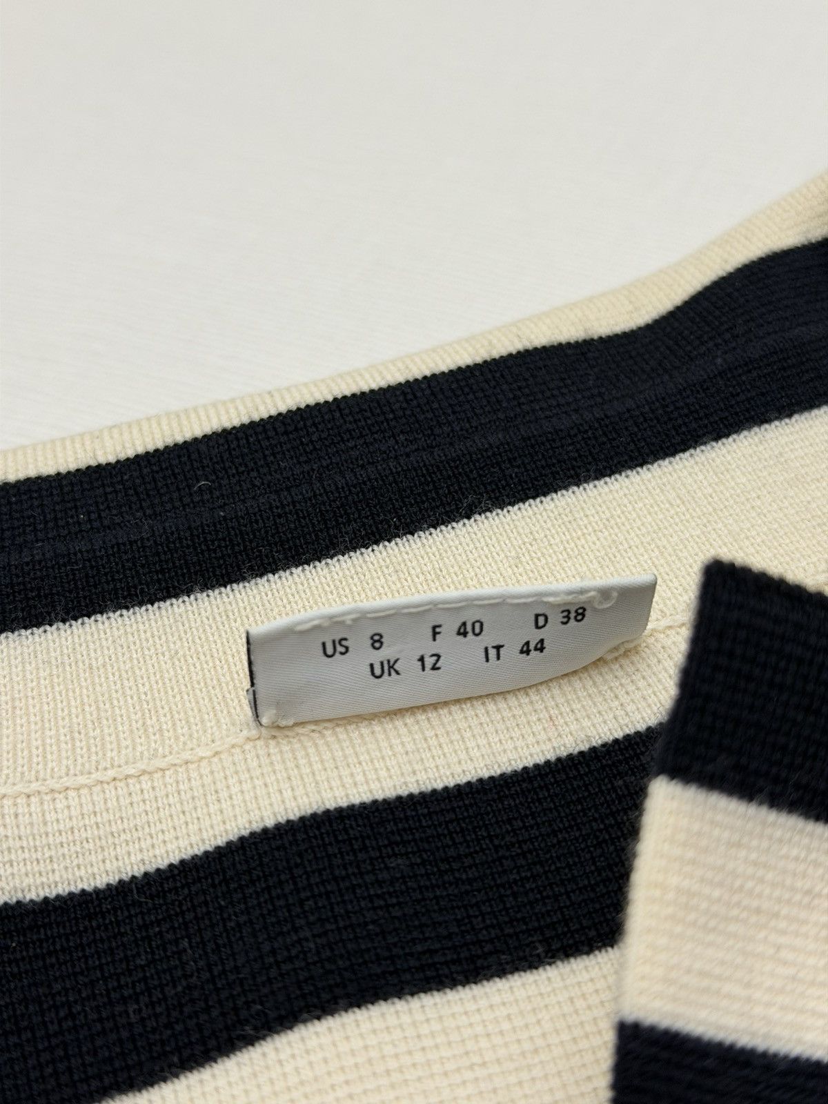 Akris Akris Punto Knit Jacket Womens 8 Striped Wool Button Front Size M / US 6-8 / IT 42-44 - 7 Thumbnail