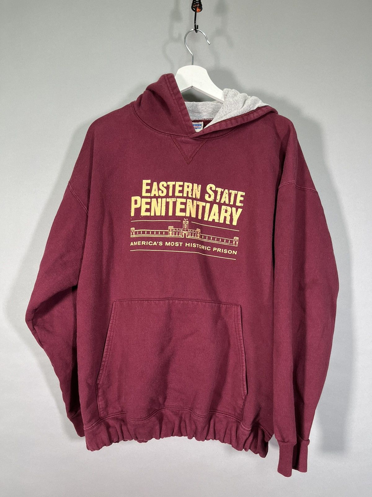 Hanes × Vintage Vintage Hanes Ultimate Eastern State Peniteniary Maroon Size US L / EU 52-54 / 3 - 1 Thumbnail