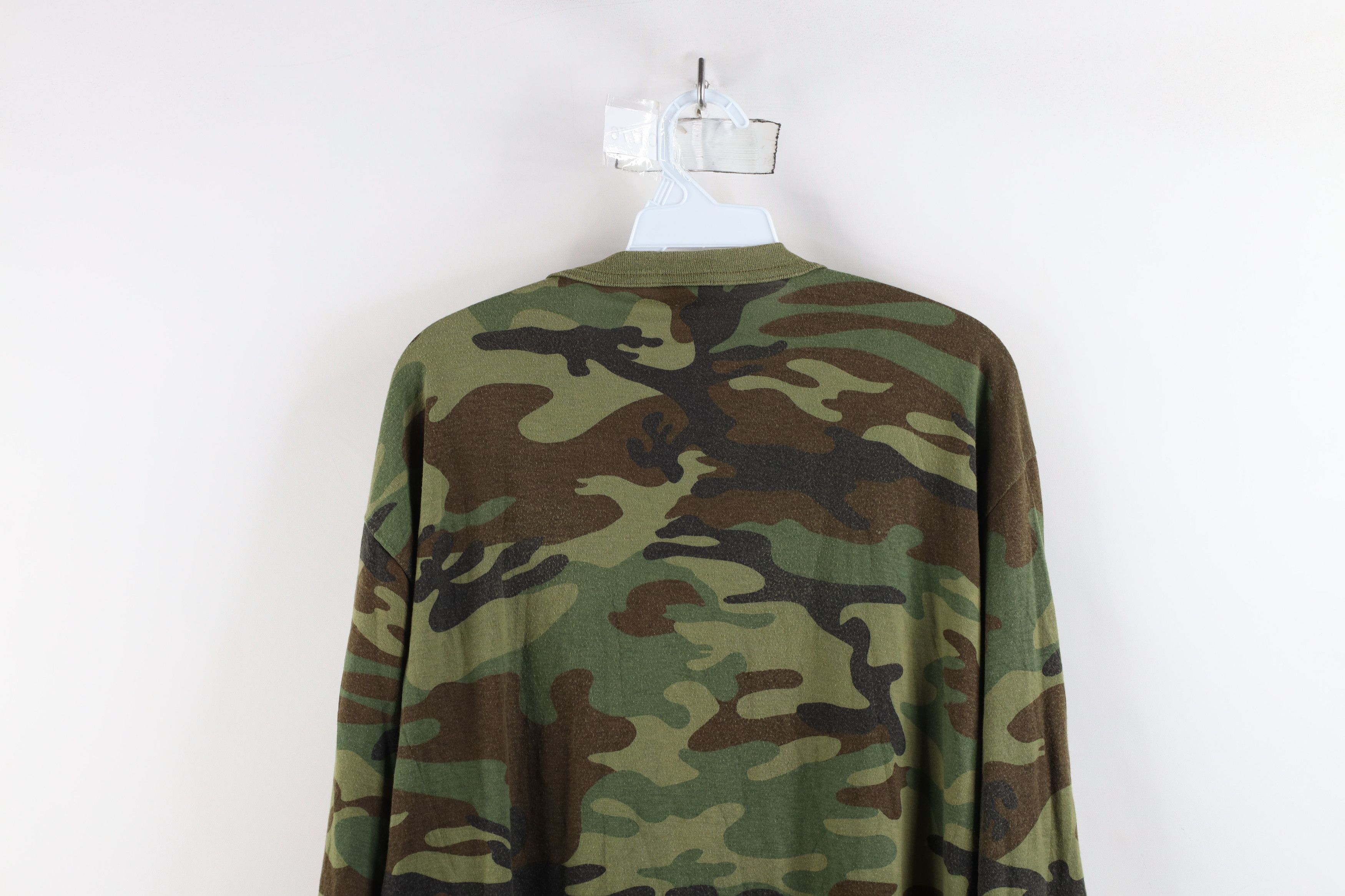Vintage Vintage 90s Streetwear Thin Camouflage Long Sleeve T-Shirt Size US XL / EU 56 / 4 - 12 Thumbnail