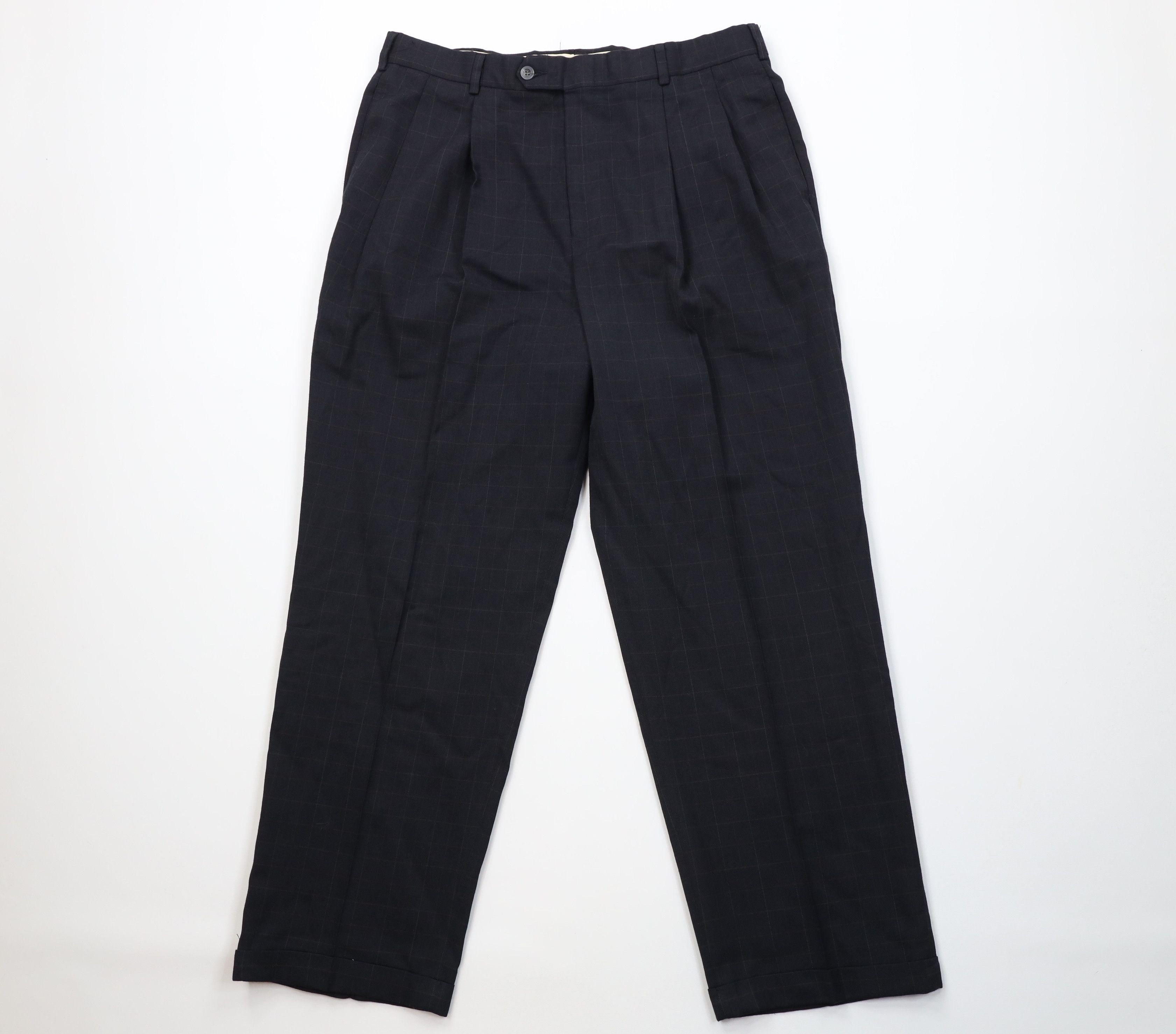 Vintage Vintage 90s Streetwear Wool Blend Wide Leg Chino Pants Size US 34 / EU 50 - 1 Thumbnail